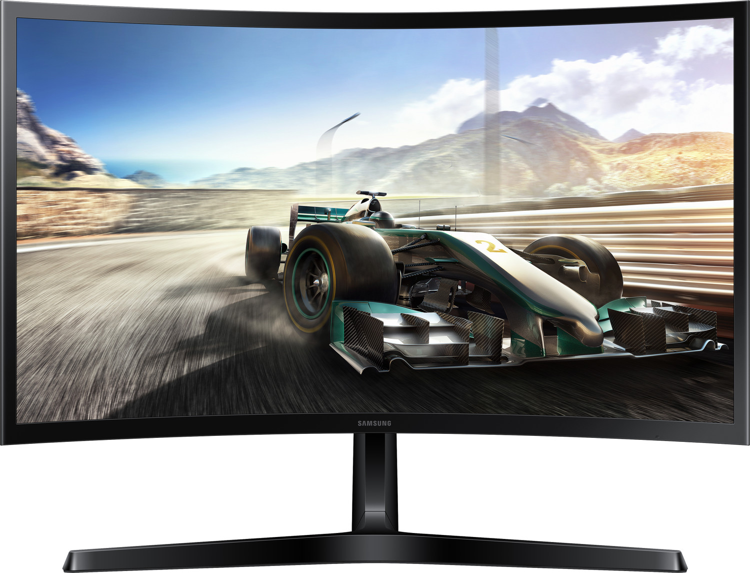 Image of Samsung Essential Monitor S3 59.8 cm (24 inch) Curved Full HD LED Backlit VA Panel Gaming Monitor (24 inch FHD Curved Monitor LS24D368GAWXXL, Black)