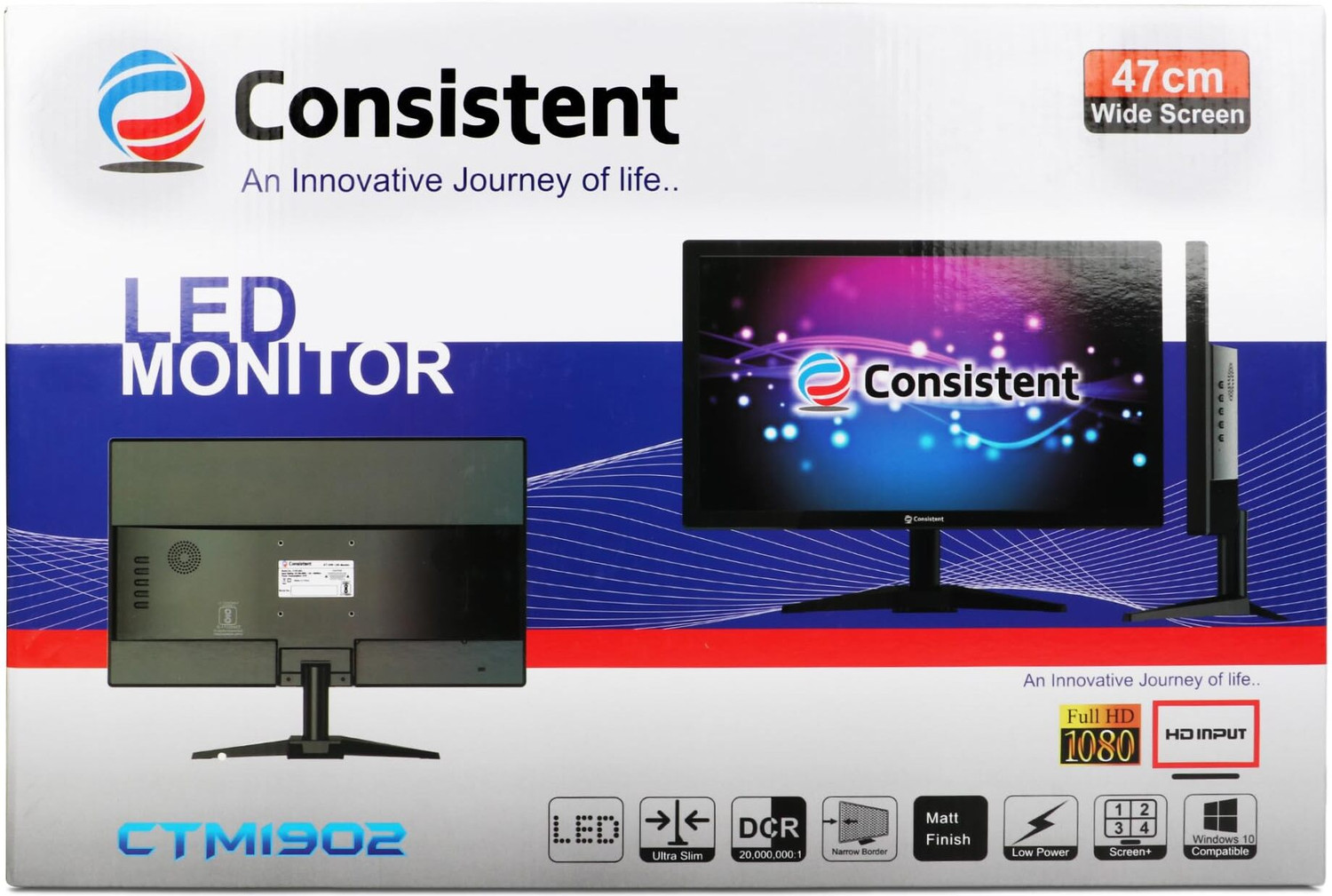 Image of Consistent 46.99 cm (19 inch) HD TN Panel Monitor (CTM1902)