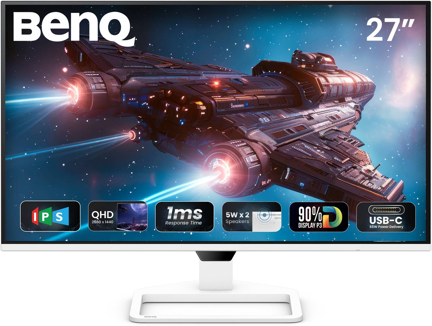 BenQ EW 68.58 cm (27 inch) Quad HD LED Backlit IPS Panel Gaming M