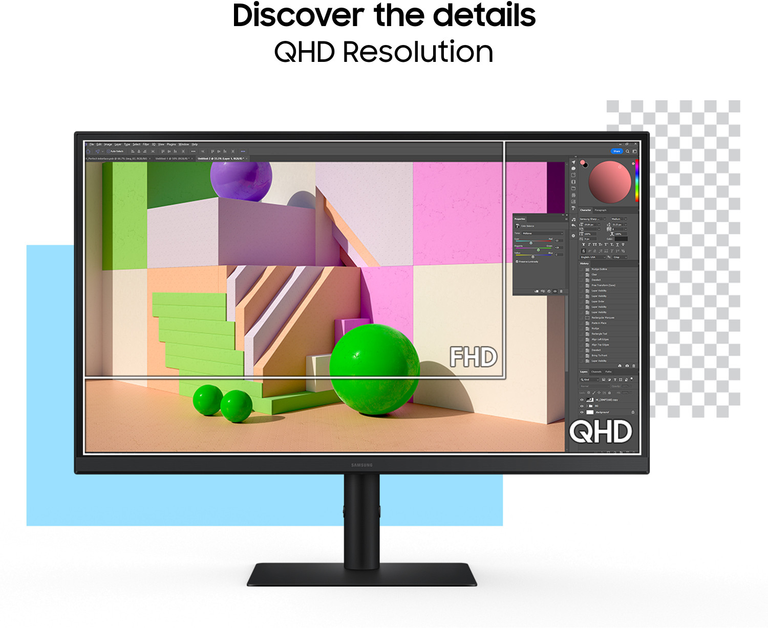 Image of Samsung ViewFinity S6 68.4 cm (27 inch) Quad HD LED Backlit IPS Panel 300nits, 2K Monitor, Ports-HDMIX2,DP,Headphone, Height-Tilt-Pivot Adjustable Stand Monitor (LS27F610EAWXXL)
