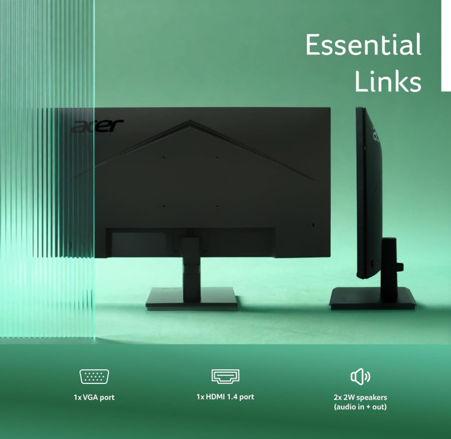 Image of Acer Vero Series 60.45 cm (24 inch) Full HD LED Backlit IPS Panel Monitor (V247Y G)