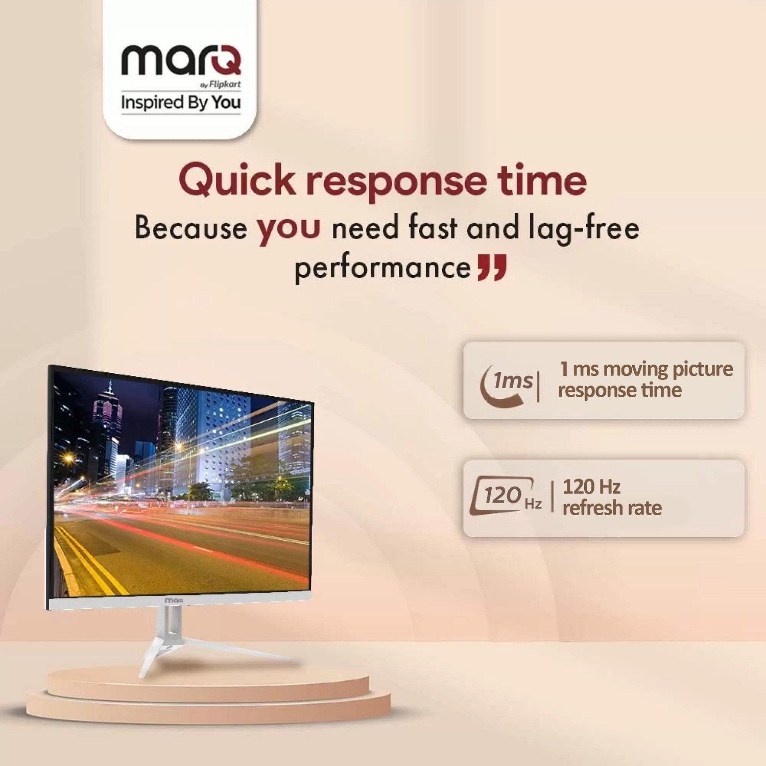 Image of MarQ by Flipkart 54.48 cm (22 inch) Full HD LED Backlit IPS Panel Gaming Monitor (22FHDMEQNNXO)