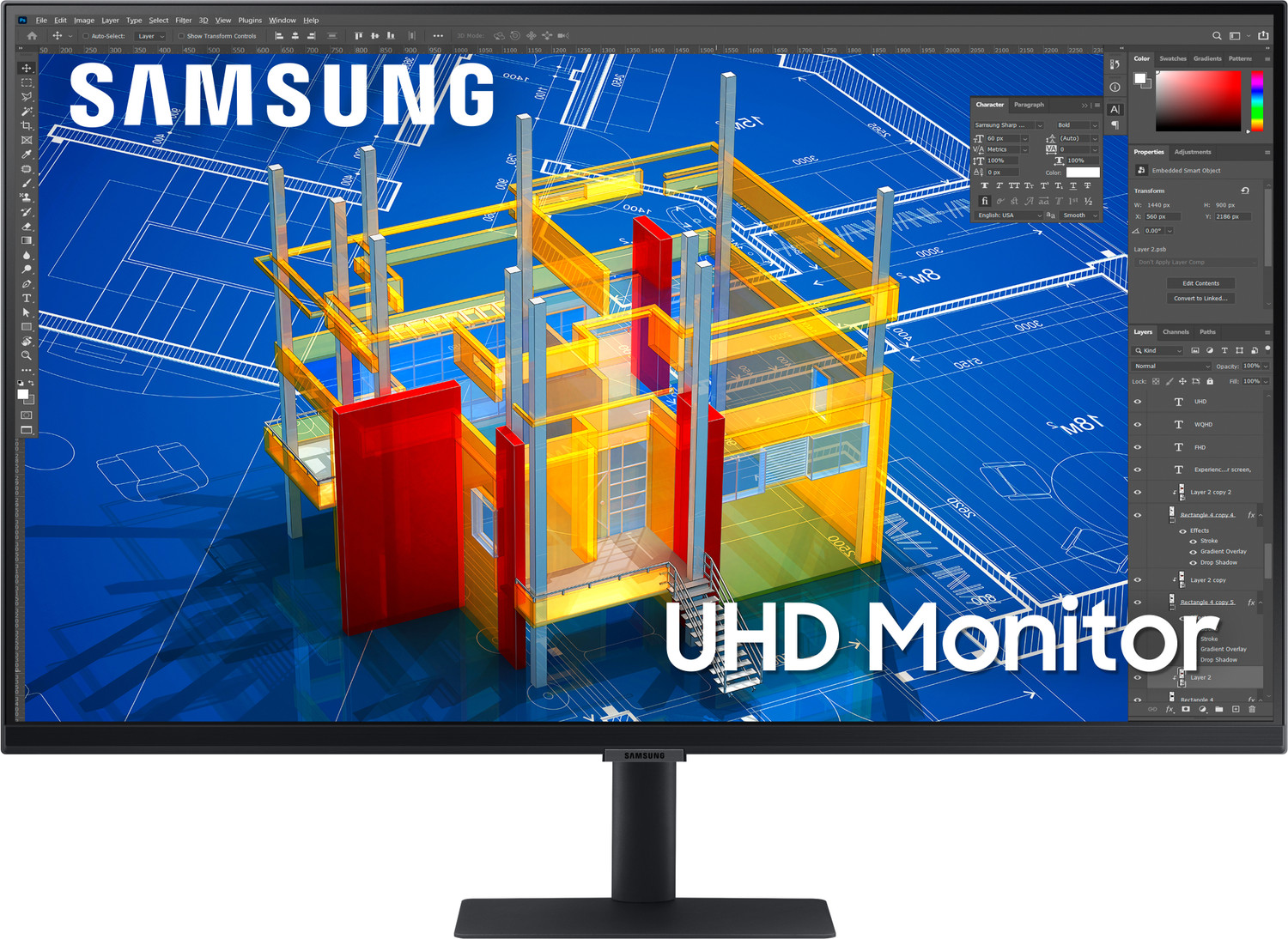 Image of Samsung 81.28 cm (32 inch) 4K Ultra HD VA Panel Monitor (LS32A700NWWXXL)