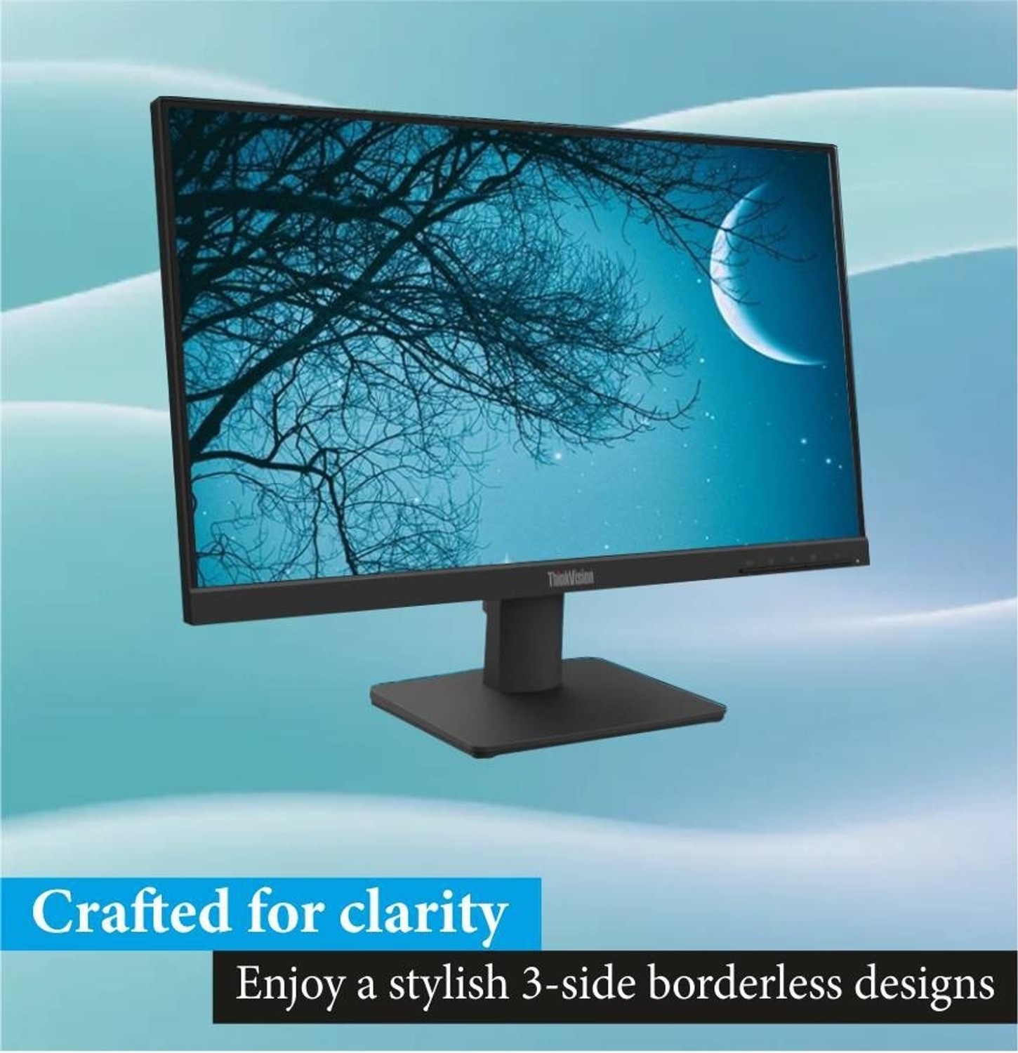 Image of Lenovo S inch Series 54.61 cm (22 inch) Full HD LED Backlit IPS Panel Monitor (S22‑4e 21.5″ FHD (1920x1080) IPS Monitor | 100 Hz | HDMI & VGA |)