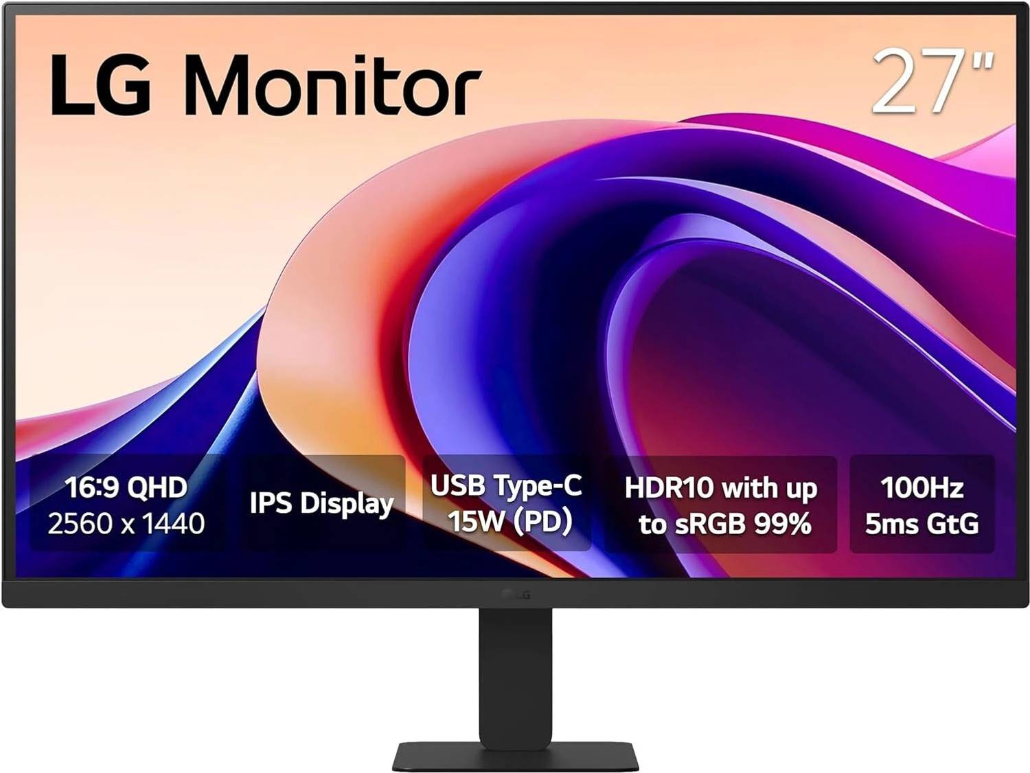 LG 68.58 cm (27 inch) Quad HD LED Backlit IPS Panel Monitor (27U6