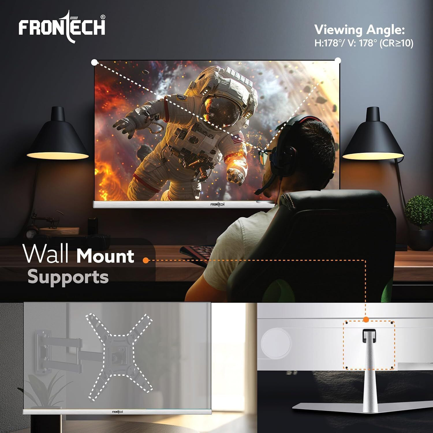 Image of Frontech 60.96 cm (24 inch) Full HD LED Backlit IPS Panel Monitor (MON-0089)