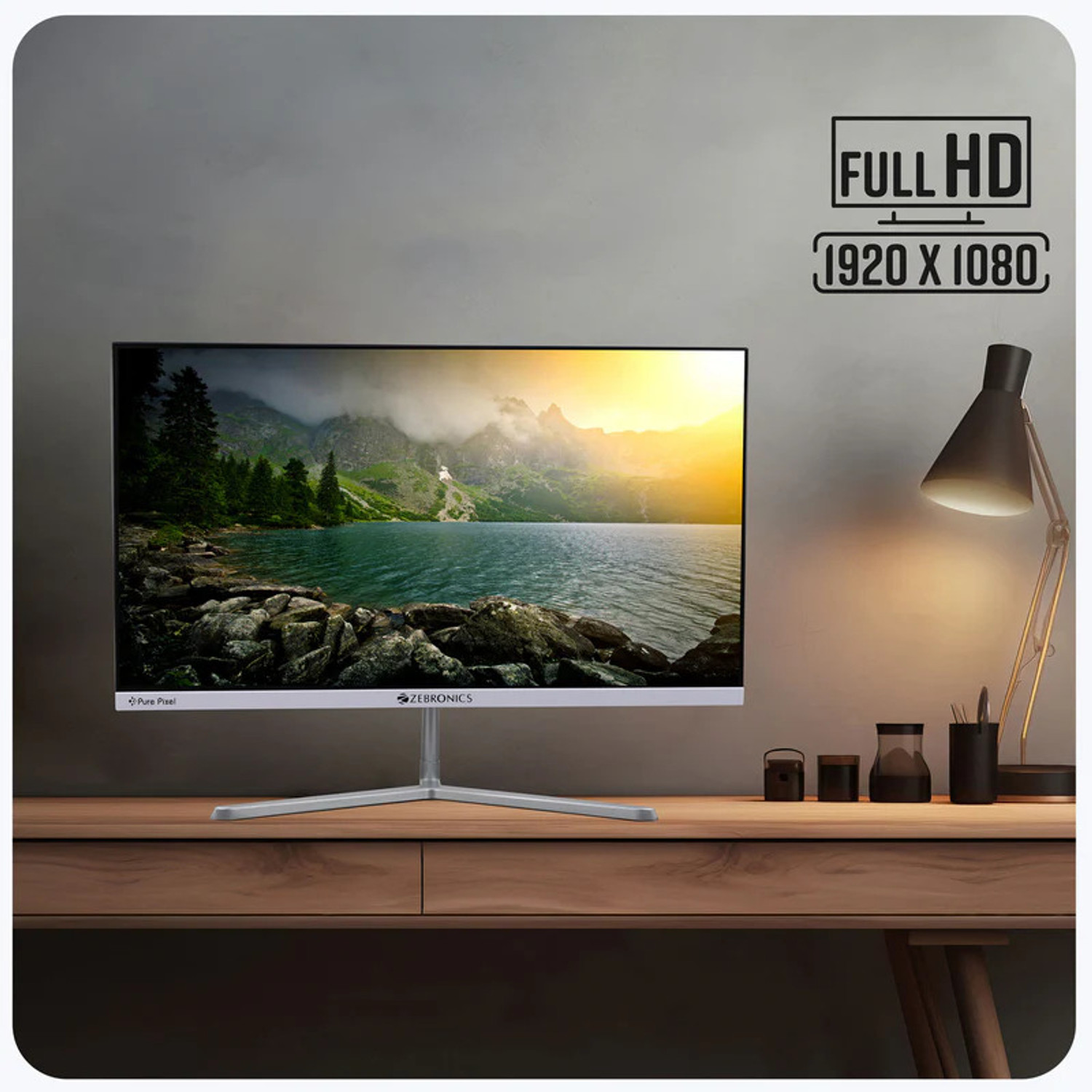 Image of ZEBRONICS 55.88 cm (22 inch) Full HD VA Panel Monitor (zeb ea22 fhd led)