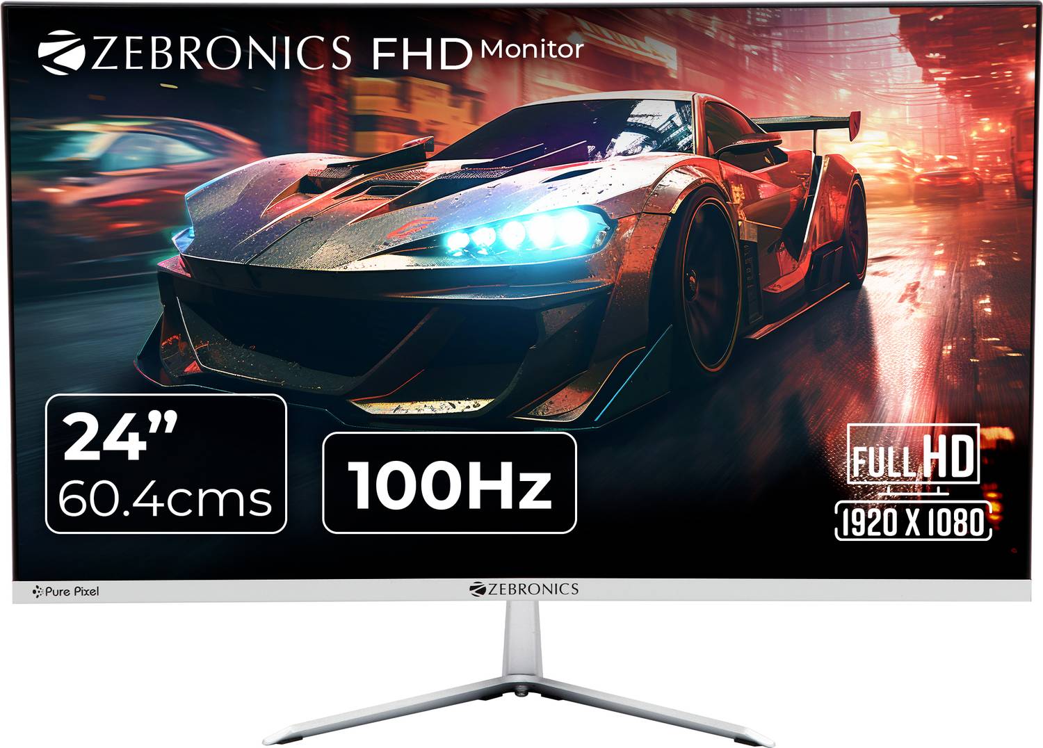 ZEBRONICS A Series 60.96 cm (24 inch) Full HD LED Backlit VA Panel Wall Mountable Monitor (ZEB-A24FHD LED)