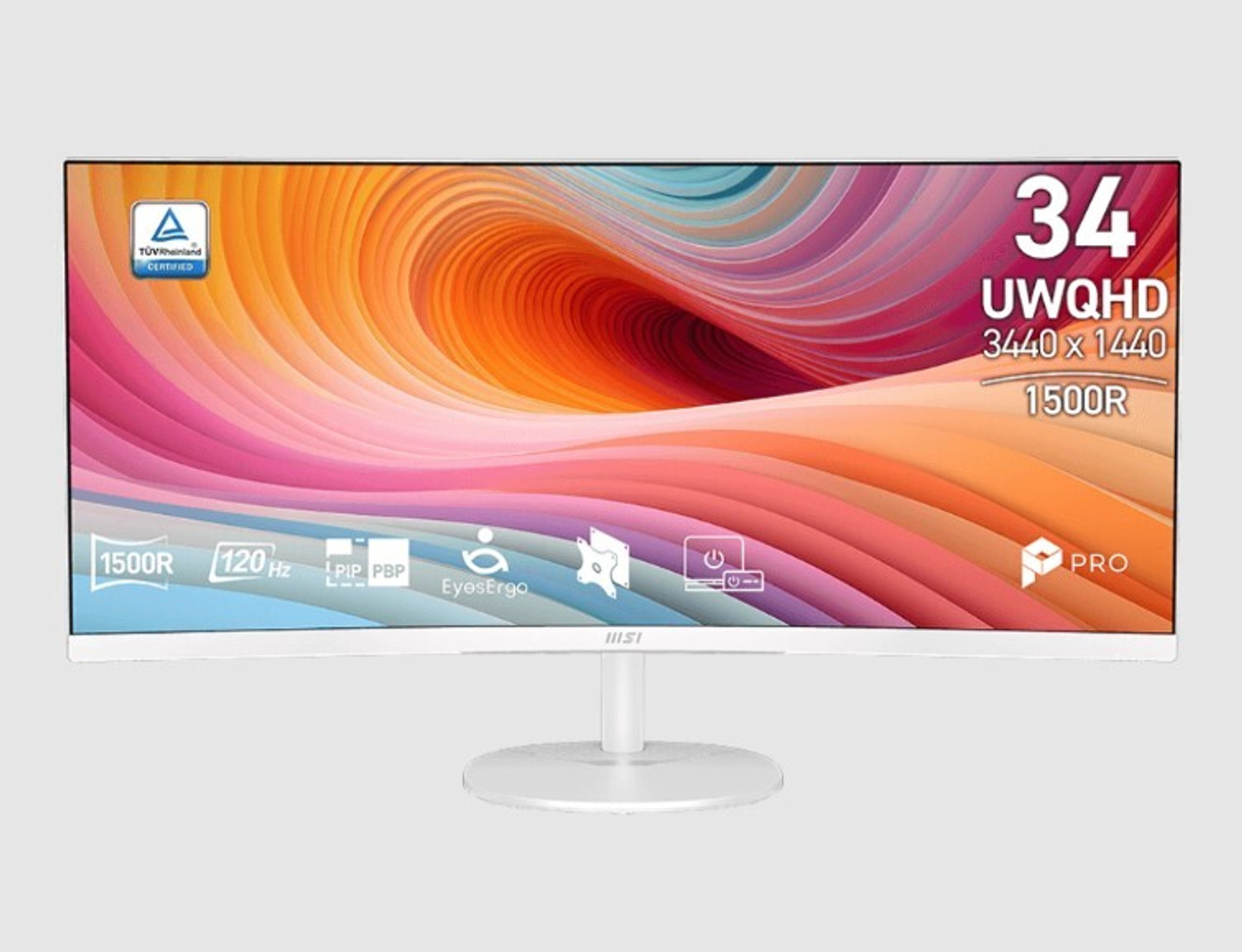 Image of MSI 86.36 cm (34 inch) Curved HD VA Panel Monitor (PRO MP341CQW E12)