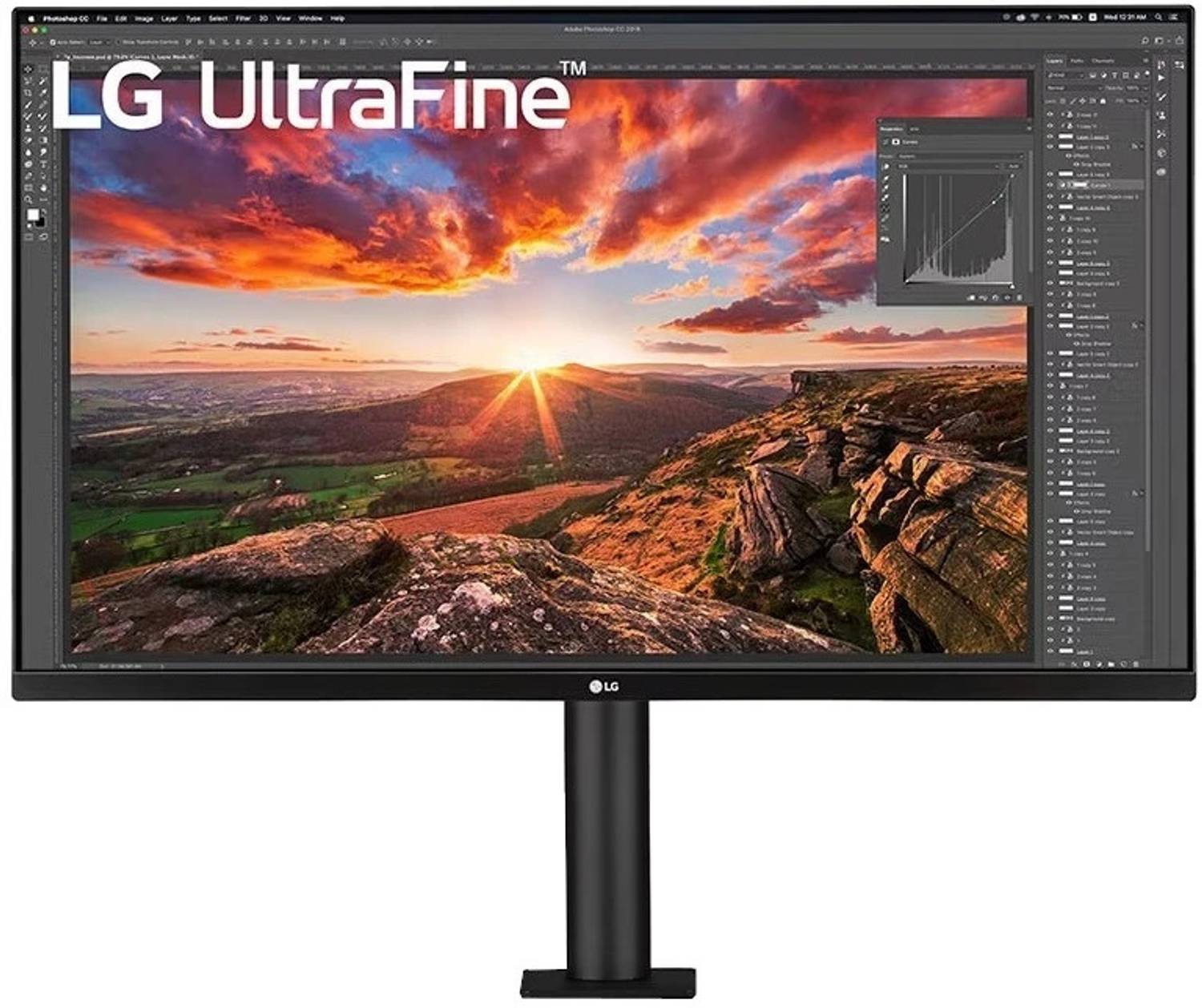 LG UltraFine 80.01 cm (32 inch) 4K Ultra HD IPS Panel HDR10, Ergonomic, USB Type-C Monitor (32UN880)