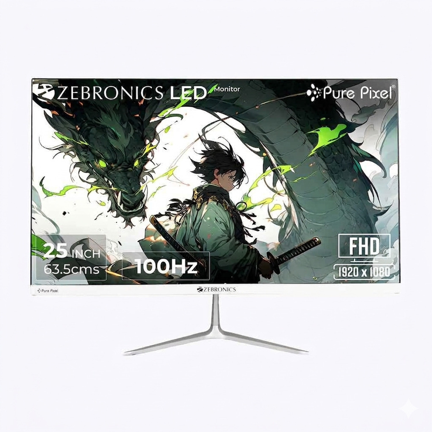 Image of ZEBRONICS 63.5 cm (25 inch) Full HD LED Backlit IPS Panel Monitor (MONITOR ZEB-A25FHD LED)