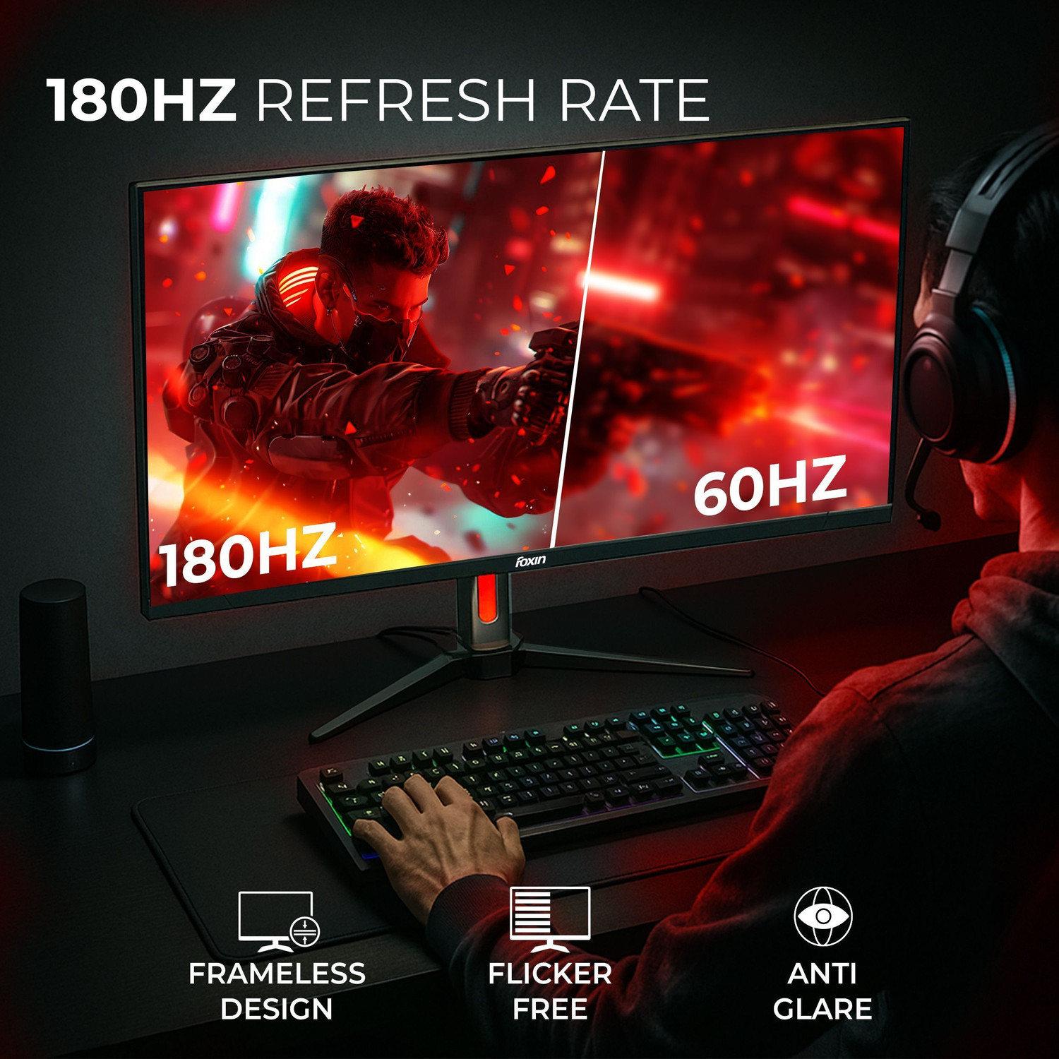 Image of Foxin 68.58 cm (27 inch) Curved Quad HD LED Backlit VA Panel Gaming Monitor (Phantom Pro 27 inch(68.58 cm) 1500R 2K Curved Gaming Monitor, QHD 2560x1440p,)