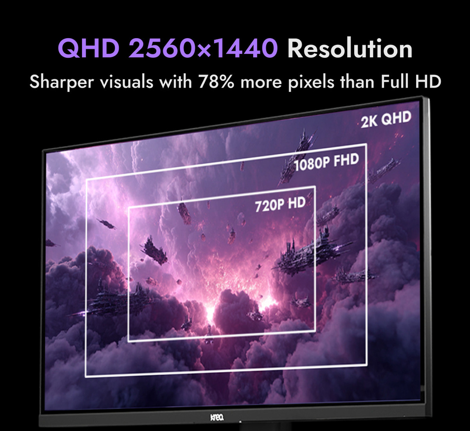 Image of Kreo Obsidian 68.58 cm (27 inch) Quad HD LED Backlit IPS Panel Monitor (Obsidian 27I100Q 27)
