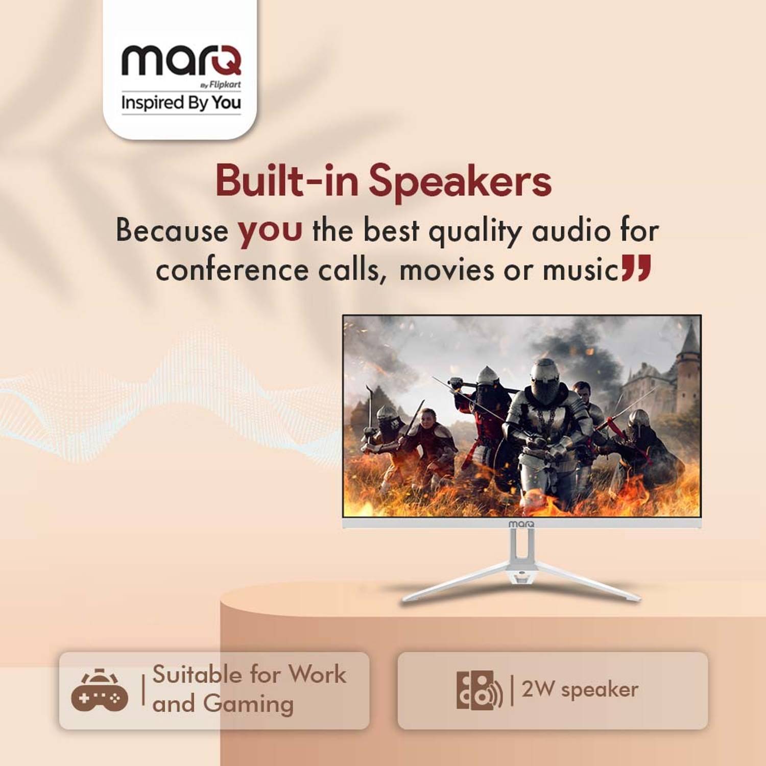 MarQ by Flipkart 54.5 cm (22 inch) Full HD IPS Panel Inbuilt Spea... more