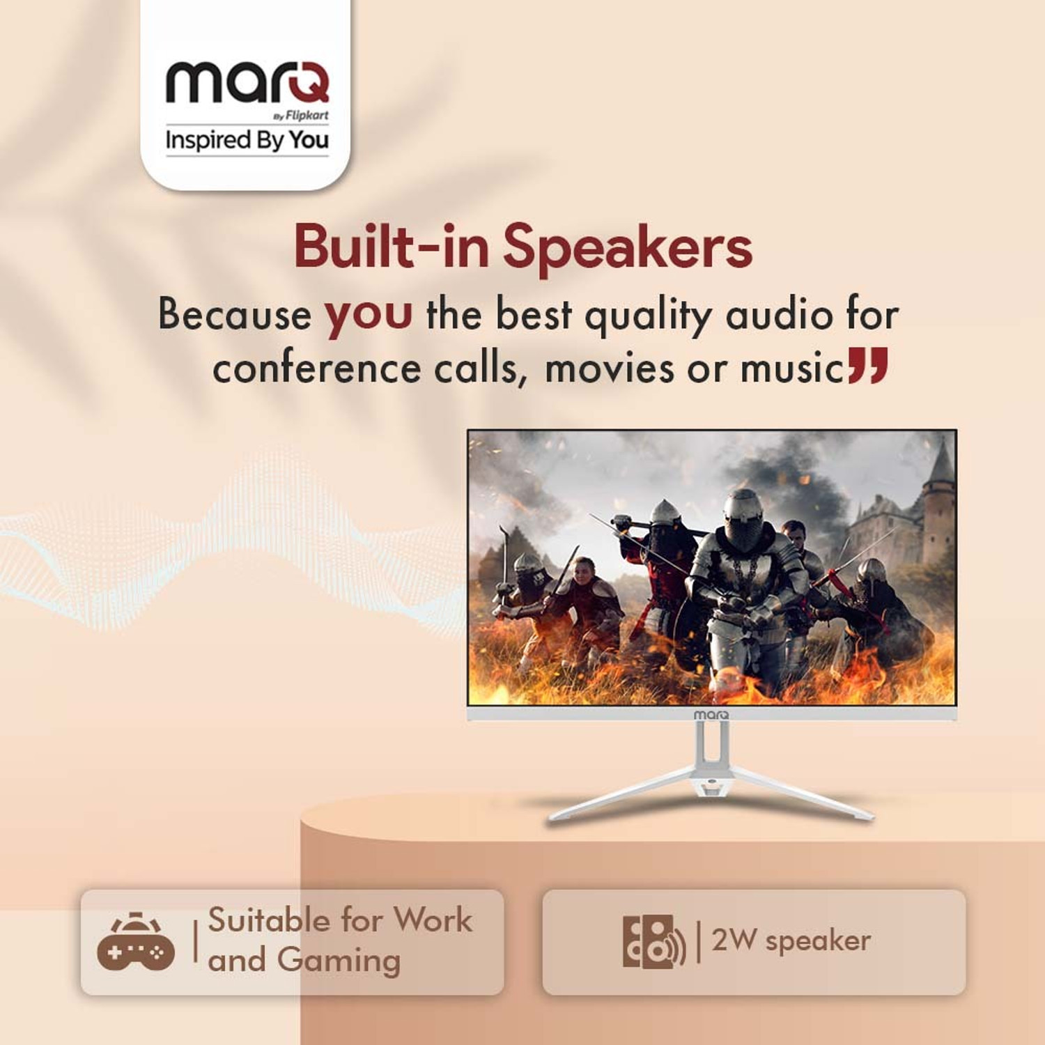 Image of MarQ by Flipkart 54.5 cm (22 inch) Full HD IPS Panel Inbuilt Speakers Monitor (22FHDMEQNNXO)
