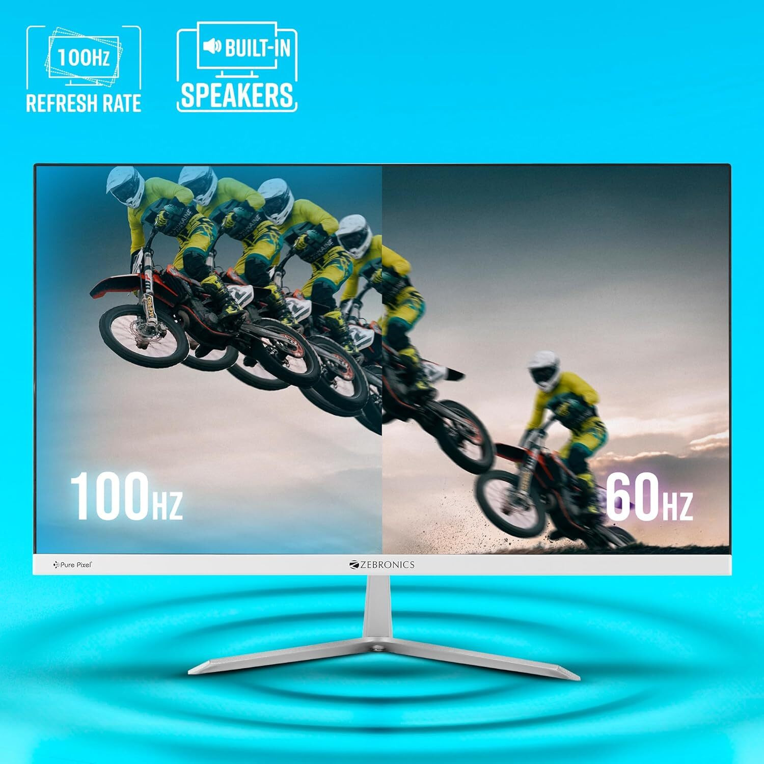 Image of ZEBRONICS 60.96 cm (24 inch) Full HD IPS Panel Gaming Monitor (EA124)