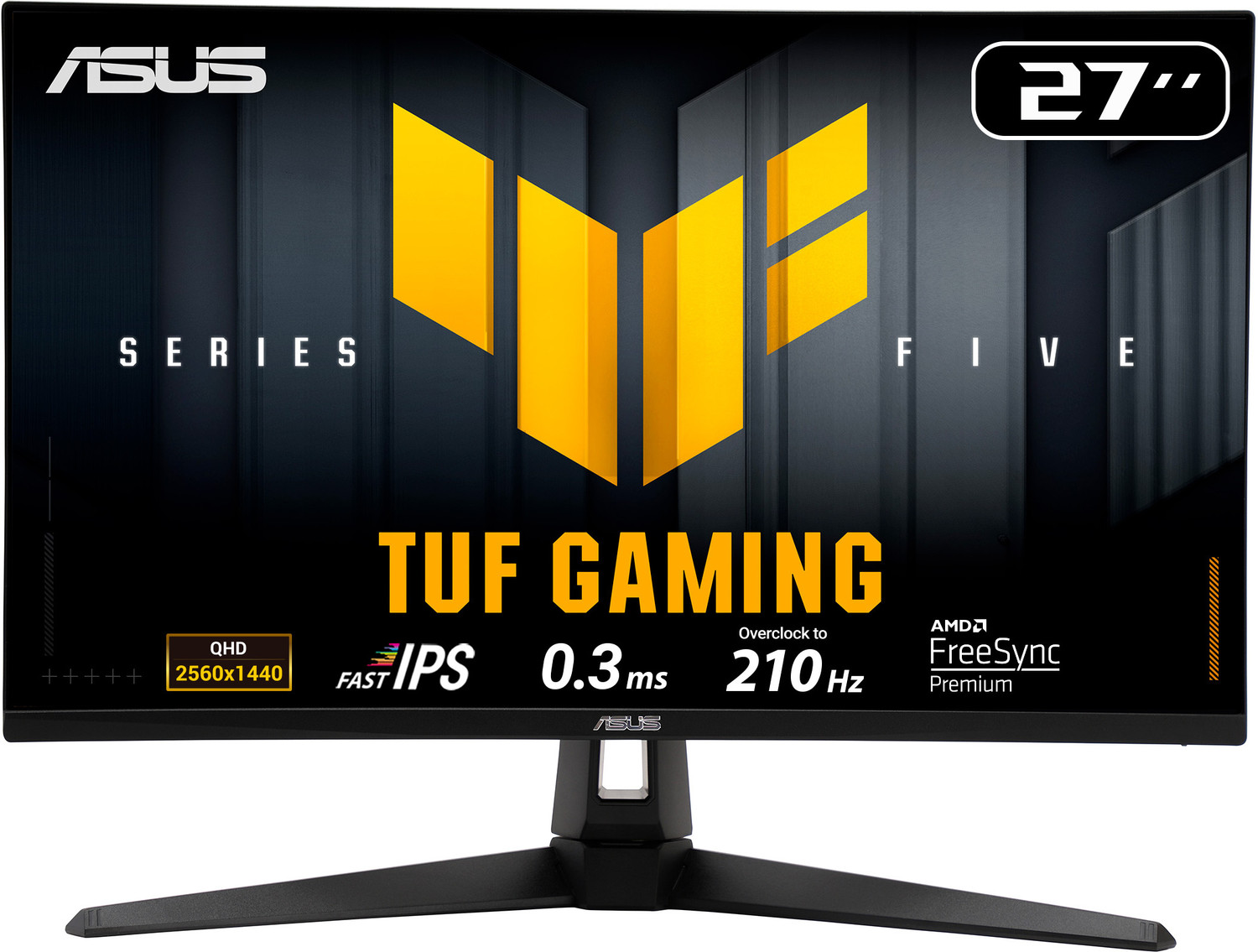 Image of ASUS TUF 68.58 cm (27 inch) Quad HD LED Backlit IPS Panel Gaming Monitor (TUF Gaming VG27AQ5A Monitor 27 QHD(2560x1440), 210Hz(OC) Fast IPS, 0.3ms)