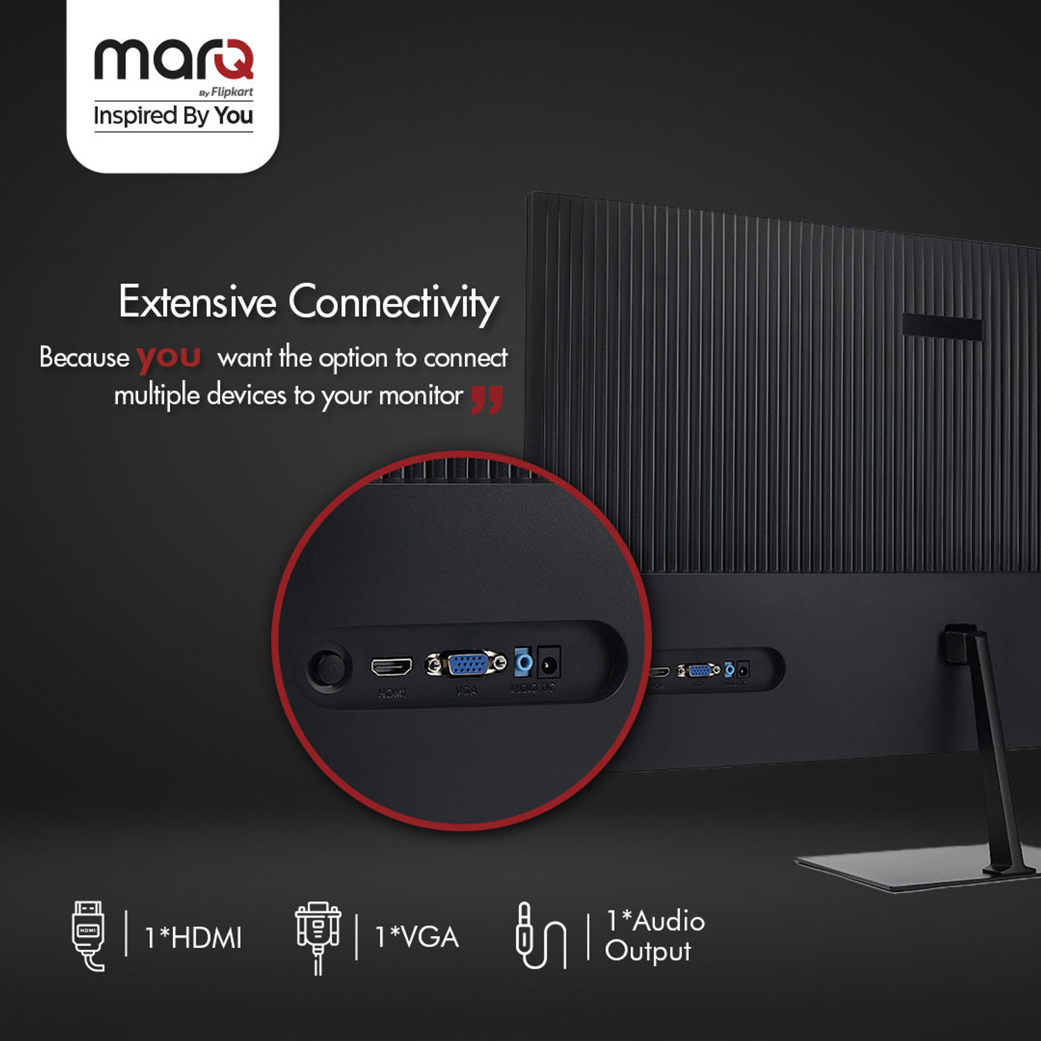 Image of MarQ by Flipkart 68.58 cm (27 inch) Full HD VA Panel with 2 x 3W Inbuilt Speakers Monitor (27FHDMVQ11ZB)