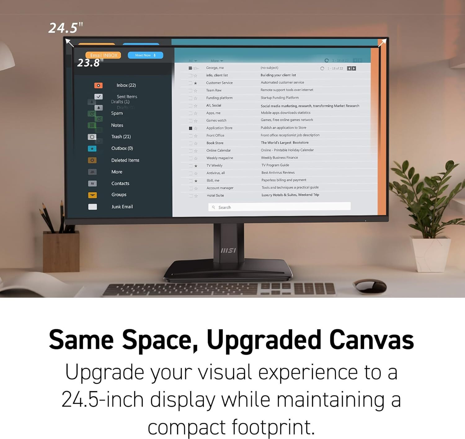 Image of MSI 62.23 cm (25 inch) Full HD IPS Panel Monitor (PROMP251E2)