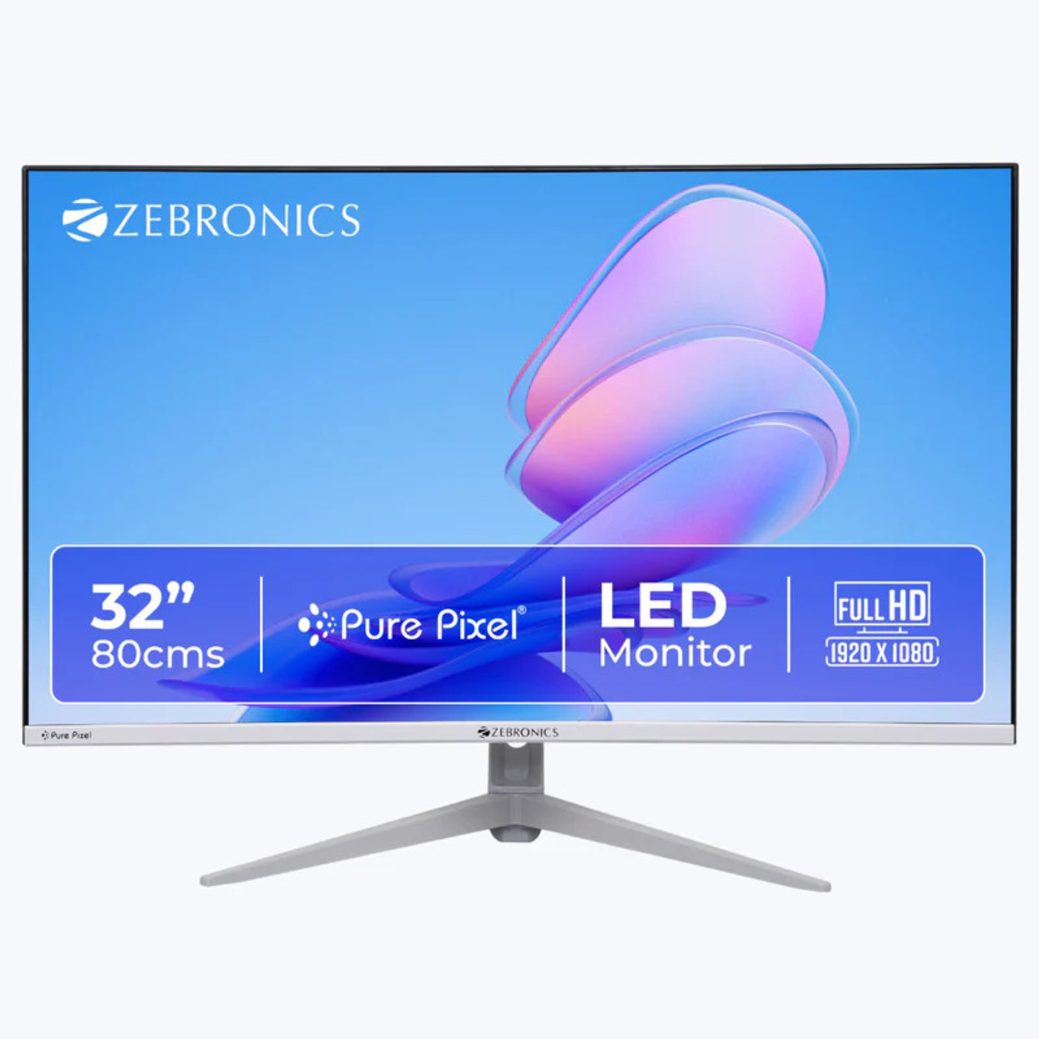 Image of ZEBRONICS 81.28 cm (32 inch) Curved Full HD IPS Panel Monitor (Zeb EA320 (100Hz) Monitor with HDMI + VGA Dual Input, Built-in Speaker, 250 Nits)