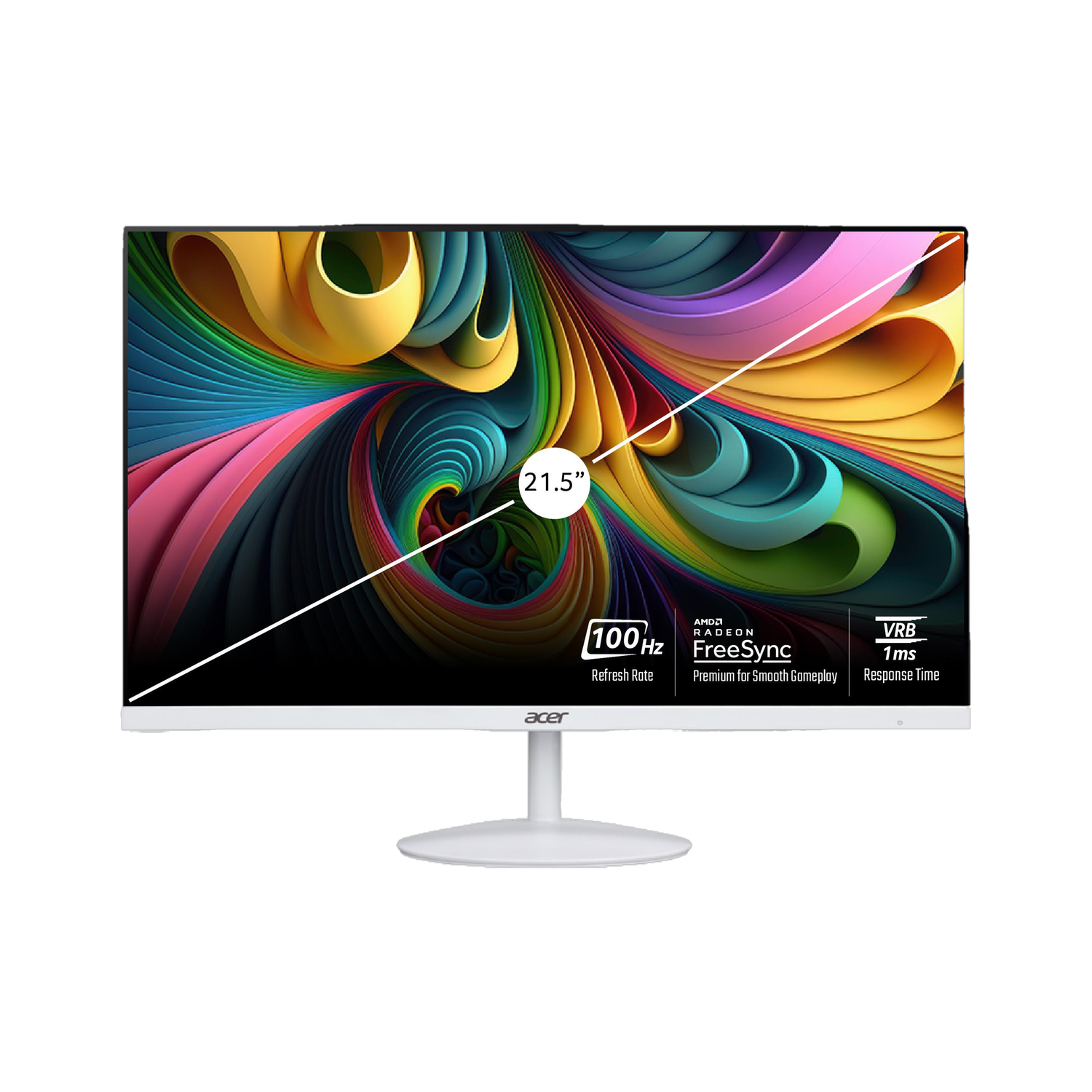 Acer SA2 54.61 cm (22 inch) Full HD LED Backlit IPS Panel with Blue Light Shield, Low Dimming, Comfy View, Eco Display, 2X1W Inbuilt Speakers, Wall Mountable Ultra Thin Monitor (SA222Q)