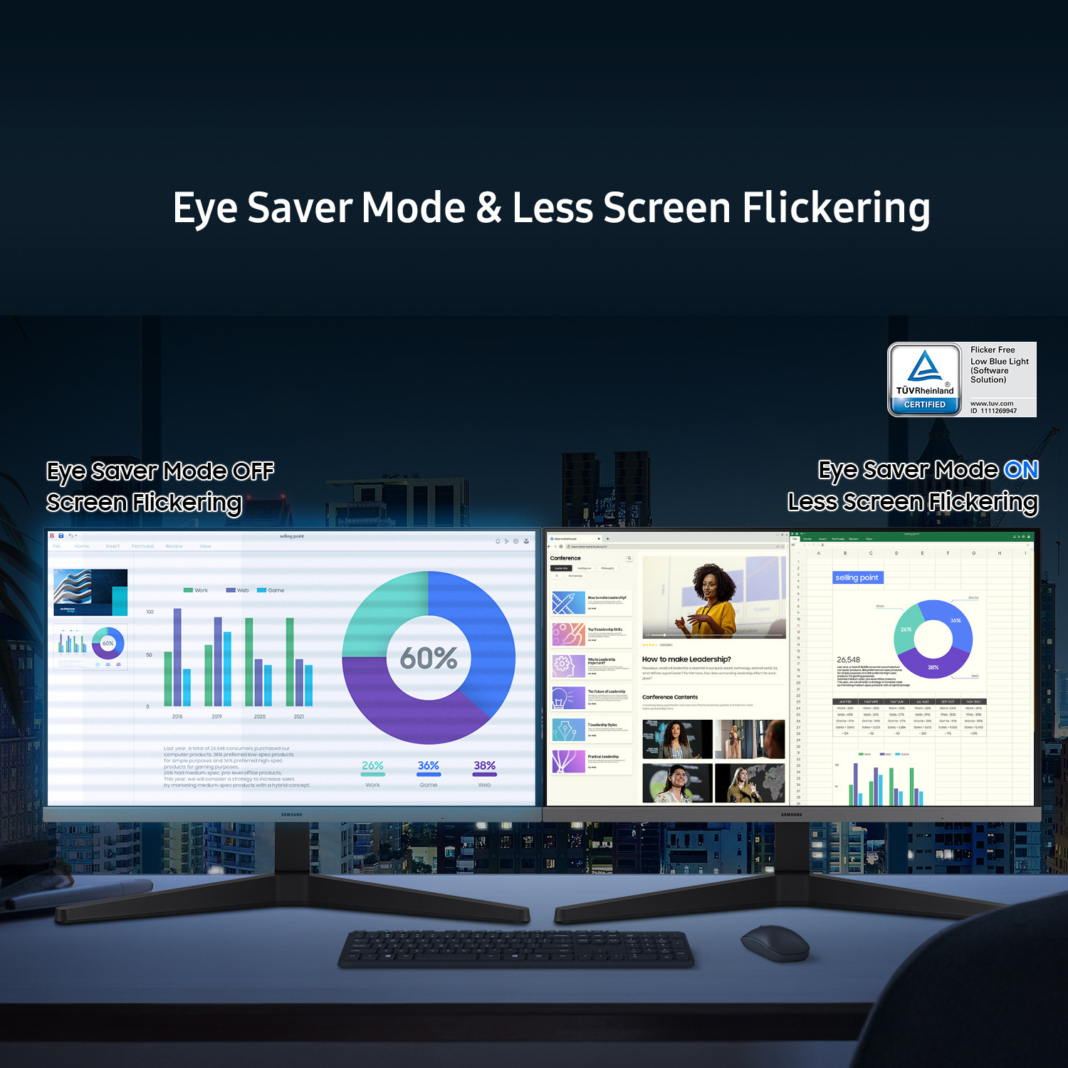 Image of Samsung 60.96 cm (24 inch) Full HD IPS Panel Flicker-Free, HDMI, Display Port, Bezel-less Design Flat Monitor (LS24C330GAWXXL)