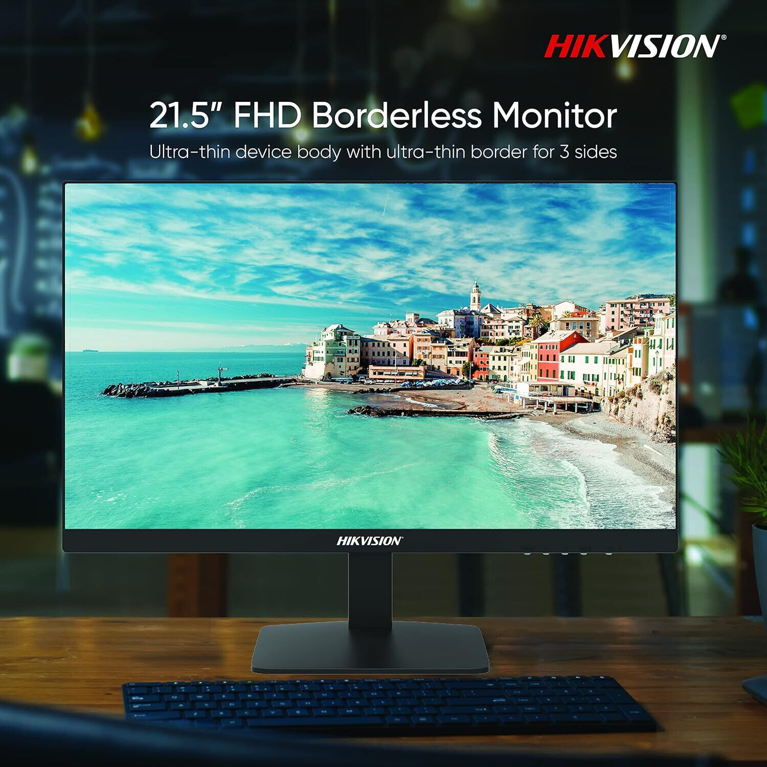 Image of HIKVISION 54.61 cm (22 Inch) Full HD LED Backlit VA Panel Slim Bezel Design Monitor (DS-D5022QE-D)