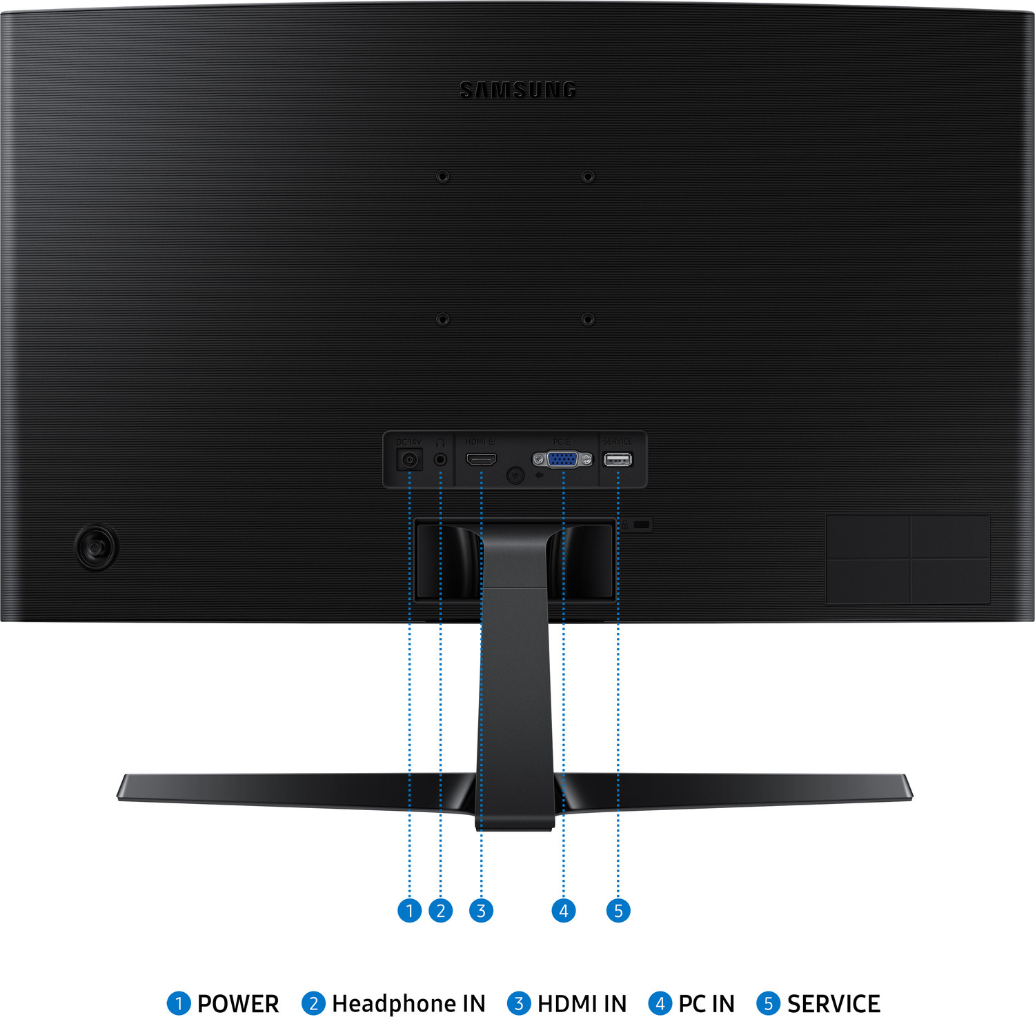 Image of Samsung Essential Monitor S3 59.8 cm (24 inch) Curved Full HD LED Backlit VA Panel Gaming Monitor (24 inch FHD Curved Monitor LS24D368GAWXXL, Black)