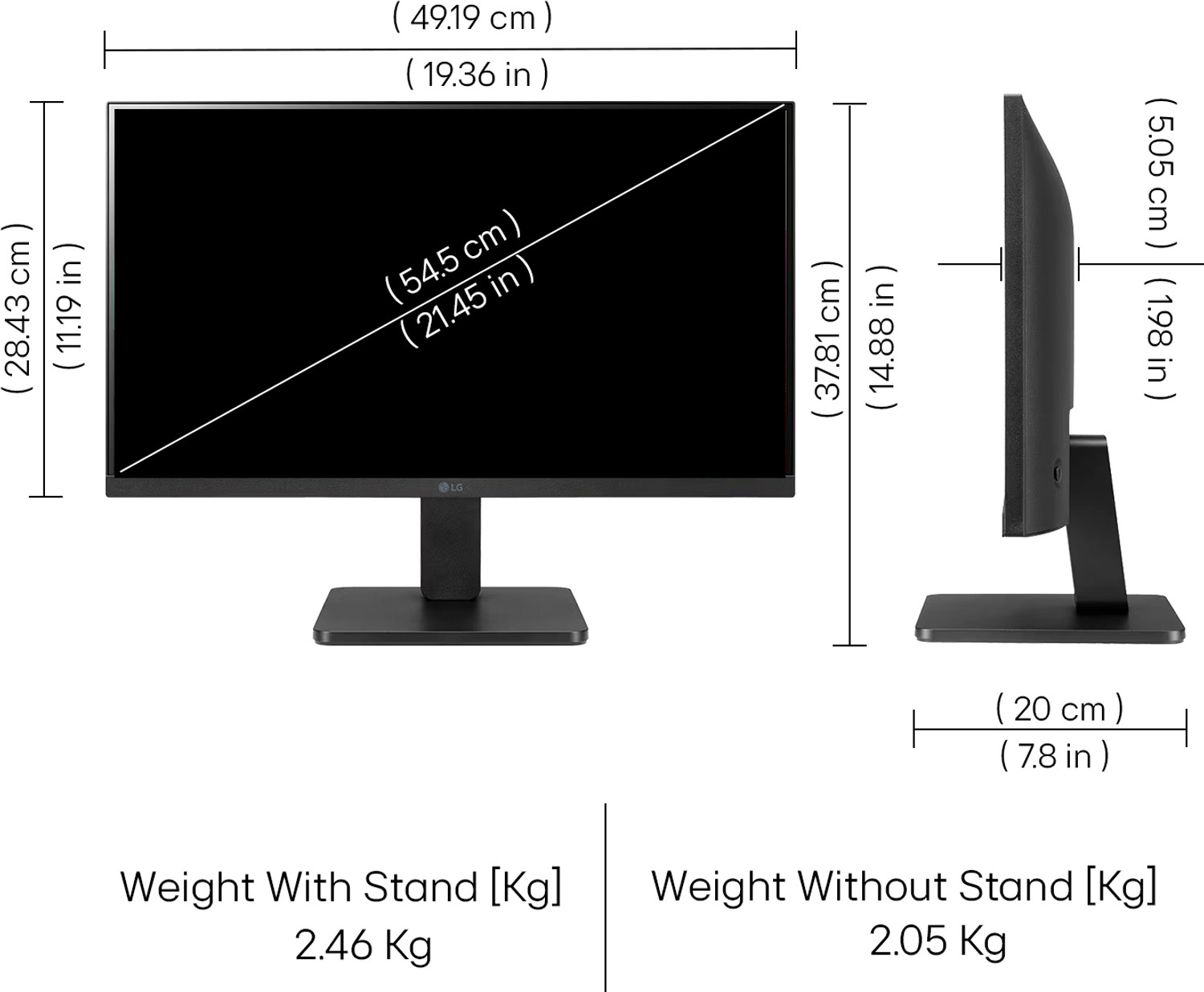 Image of LG 54.0 cm (21 inch) Full HD VA Panel with 3-Side Borderless Display,Tilt-able Stand, Black Stabilizer, OnScreen Control, Ergo Design Monitor (22MR410-BB.CTRRMV)