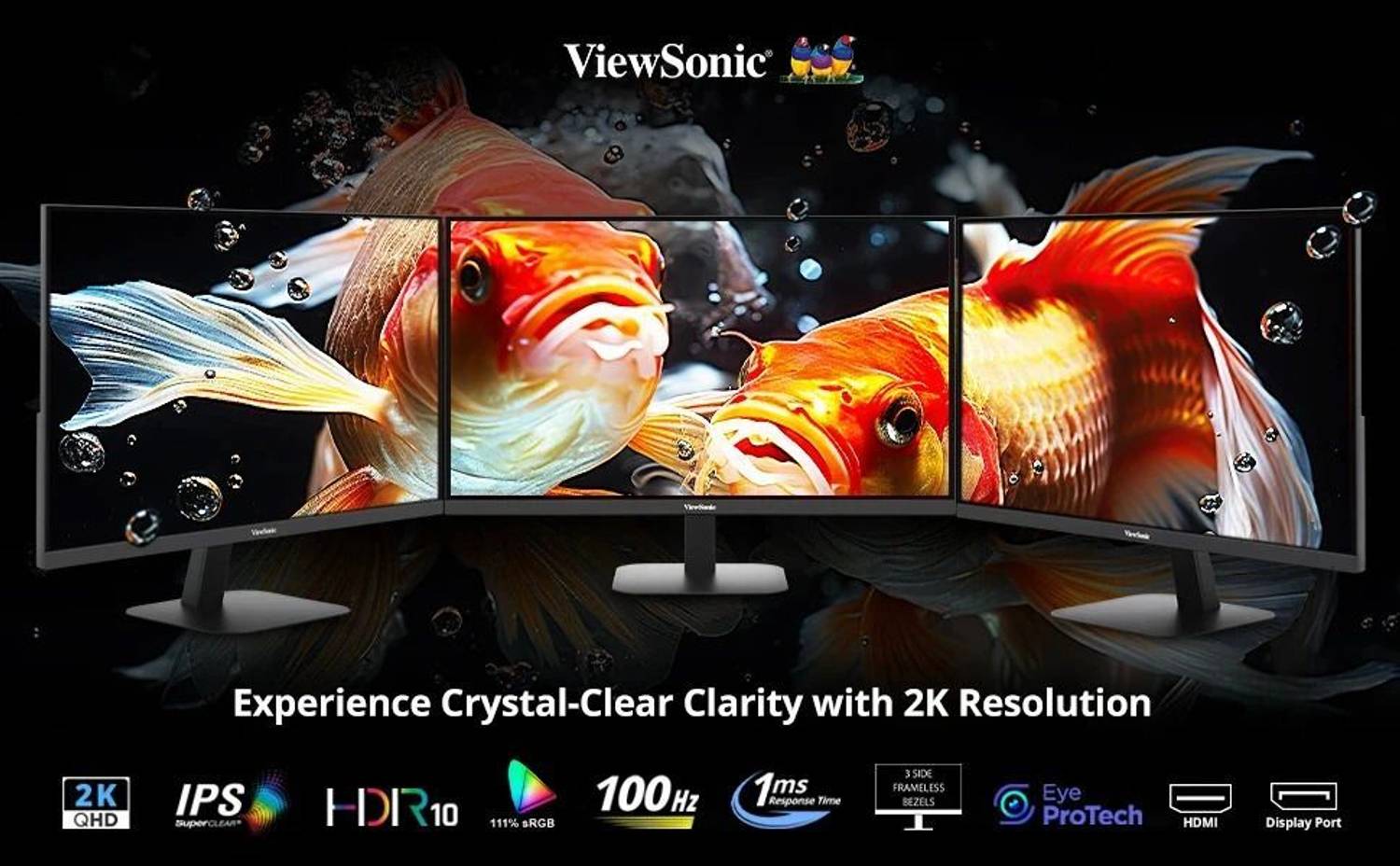ViewSonic 27 inch Quad HD IPS Monitor VA2708-2K-MHD - Image 2