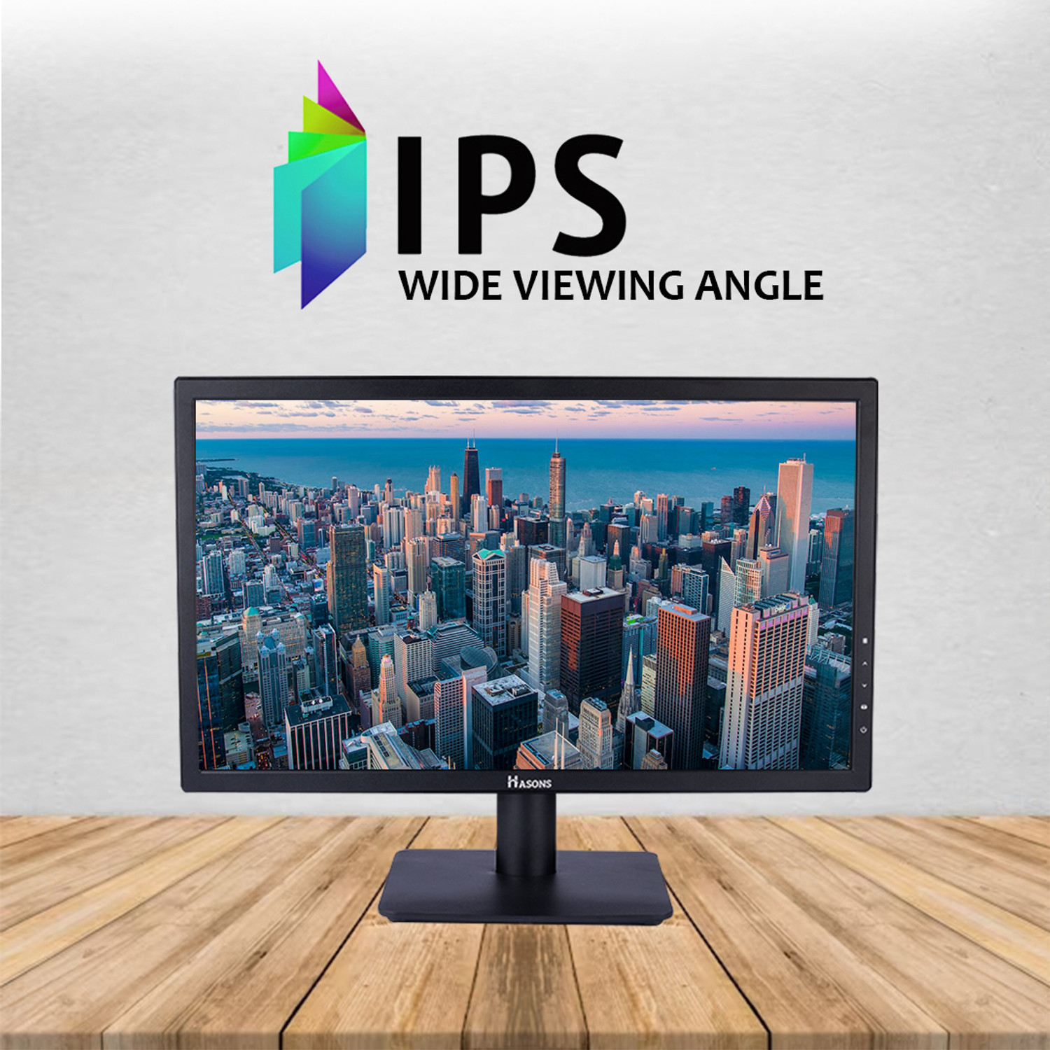 Image of HASONS 54.61 cm (22 inch) Full HD LED Backlit IPS Panel Monitor (HASONSIPS22)