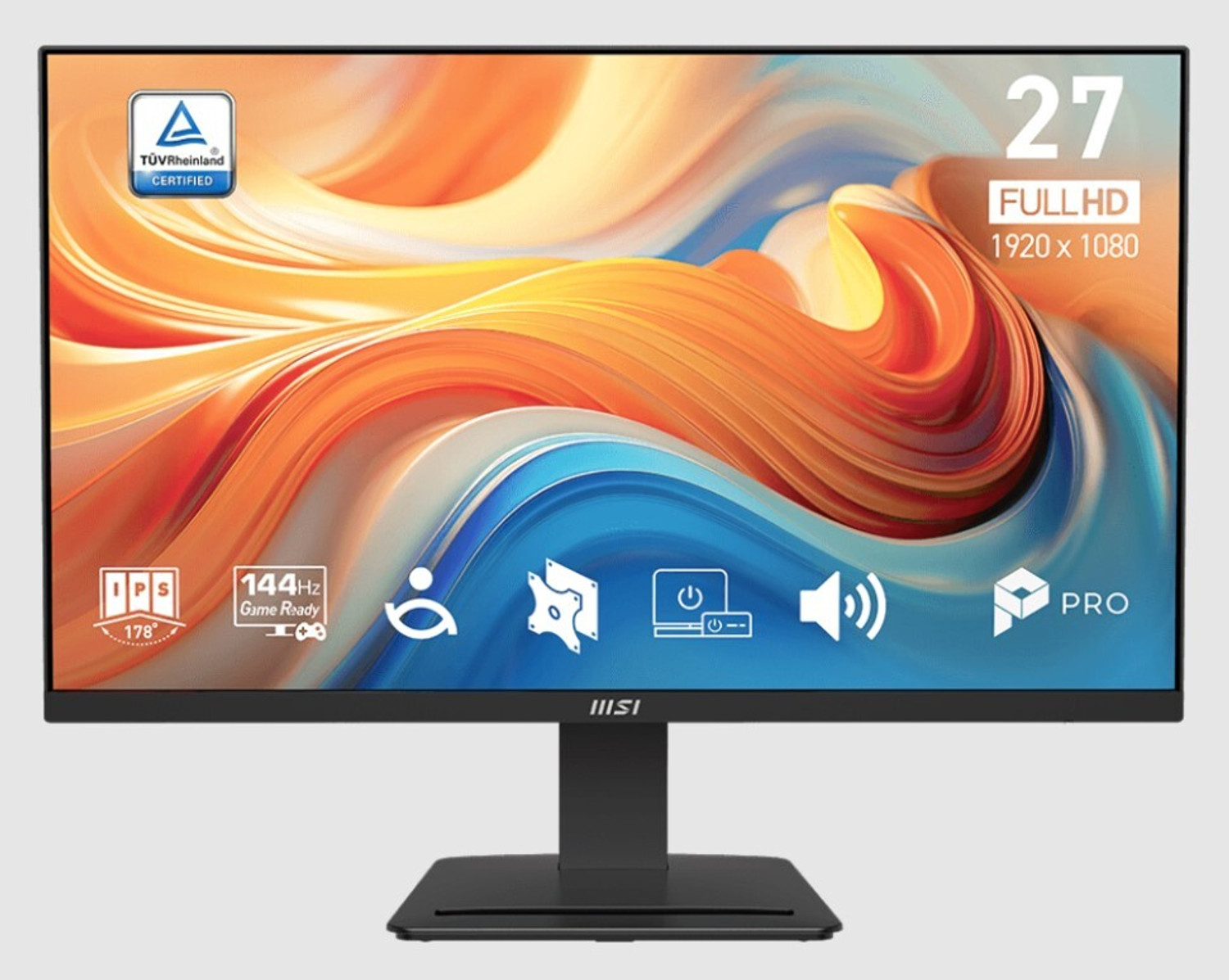 Image of MSI 68.58 cm (27 inch) Full HD IPS Panel with Anti-Flicker Technology, 102% SRGB, Built-in Speakers, Tilt Adjustable Flat Business Monitor (PRO MP273 E14A)