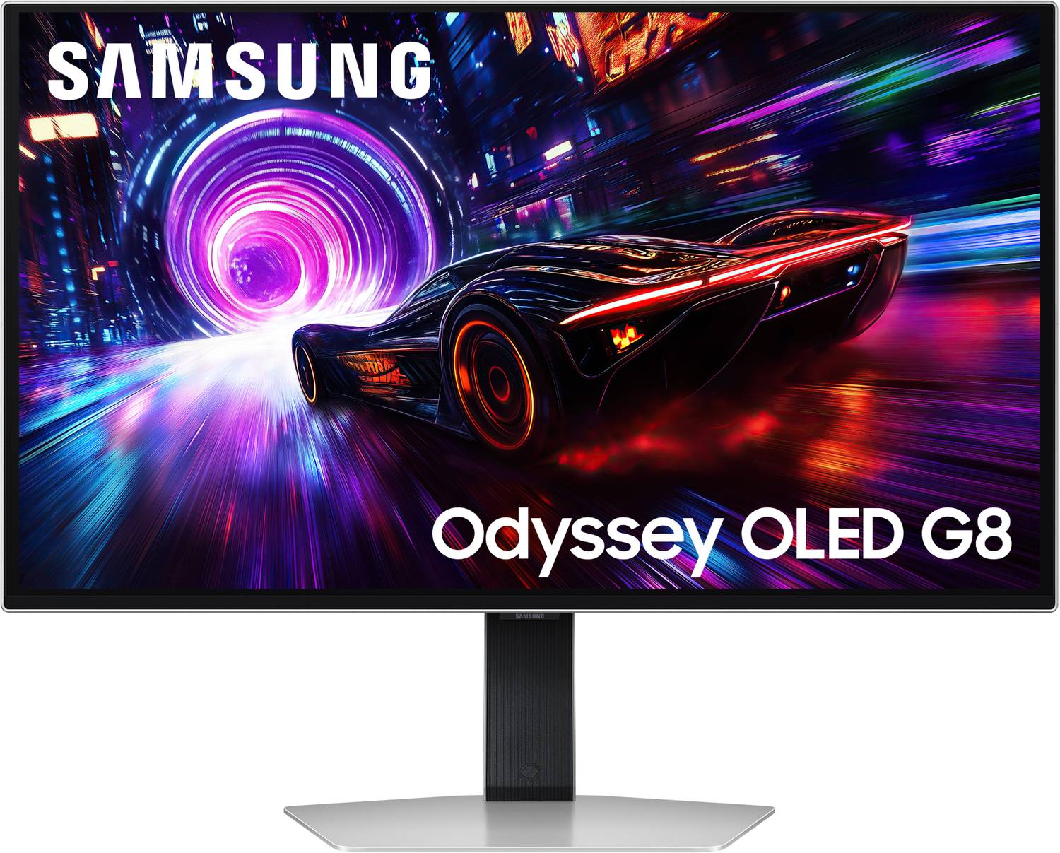 Samsung Odyssey G8 171.96 cm (68 cm) 4K Ultra HD LED Backlit OLED Panel with HDR10+, Safeguard Plus, Height Adjustable Stand, Glare Free Flat Gaming Monitor (LS27FG810SWXXL)