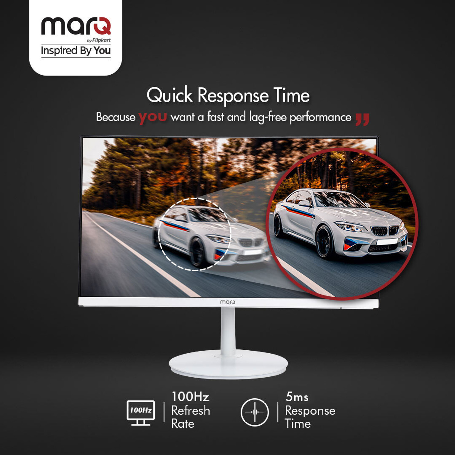 Image of MarQ by Flipkart 55.88 cm (22 inch) Full HD VA Panel with 2 x 3W Inbuilt Speakers Monitor (22FHDMVQIIHB)