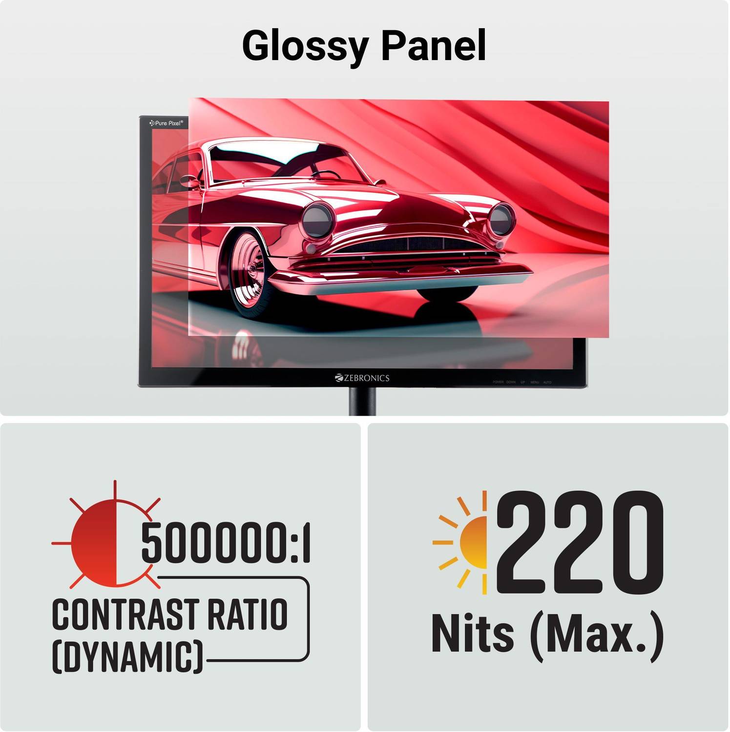 ZEBRONICS V-Series 19 inch HD LED Monitor - Image 4
