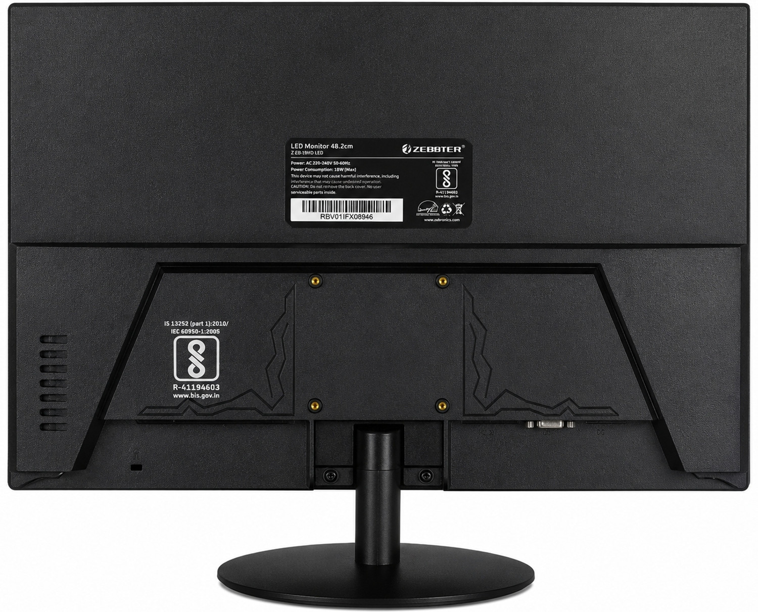 Image of ZEBRONICS Zebster E /V19HD LED 46.99 cm (19 inch) HD LED Backlit VA Panel Monitor (Zebster E19HD LED 2026)