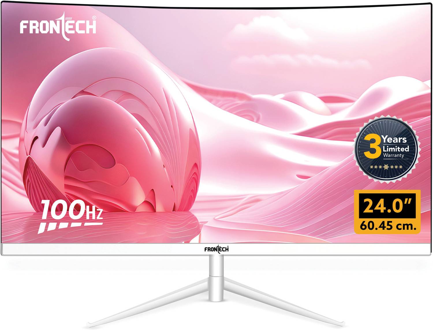 Frontech Ultima Series DUAL PORTS HDMI & VGA 60.96 cm (24 inch) Full HD LED Backlit VA Panel Monitor (MON-0080)