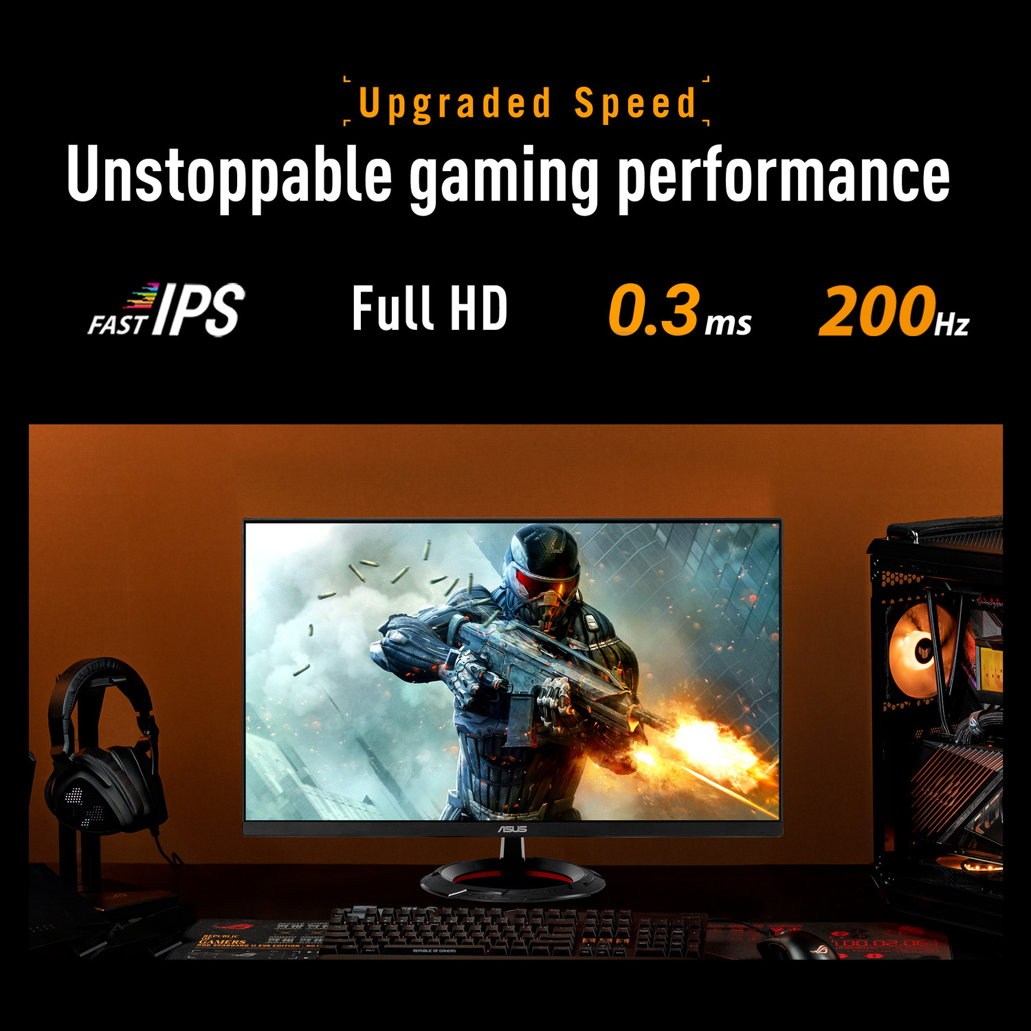 Image of ASUS TUF 68.58 cm (27 inch) Full HD LED Backlit IPS Panel Gaming Monitor (TUF Gaming VG279Q5R Monitor 27 Full HD(1920x1080) 200Hz, Fast IPS, 0.3ms)