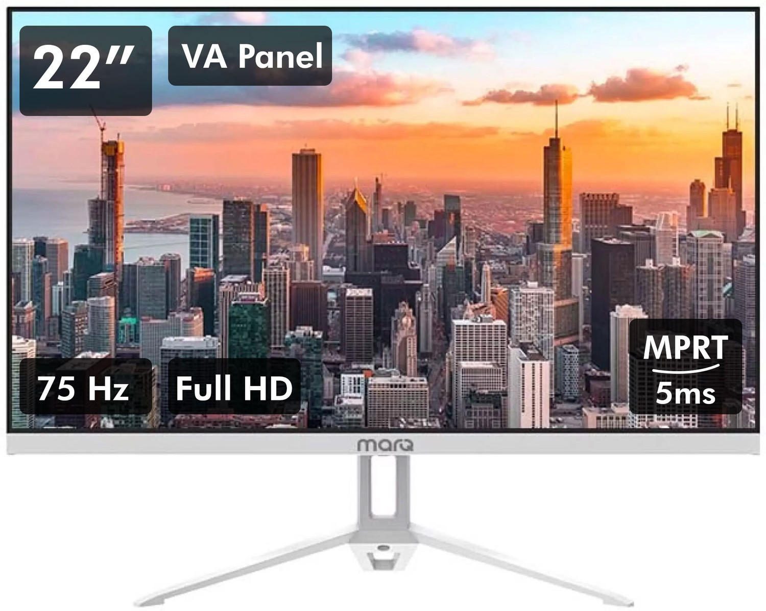 Image of MarQ by Flipkart 55.88 cm (22 inch) Full HD LED Backlit VA Panel Inbuilt Speakers Monitor (22FHDMEQNNXO)