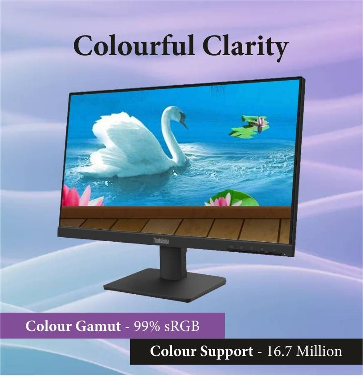 Image of Lenovo S inch Series 54.61 cm (22 inch) Full HD LED Backlit IPS Panel Monitor (S22‑4e 21.5″ FHD (1920x1080) IPS Monitor | 100 Hz | HDMI & VGA |)