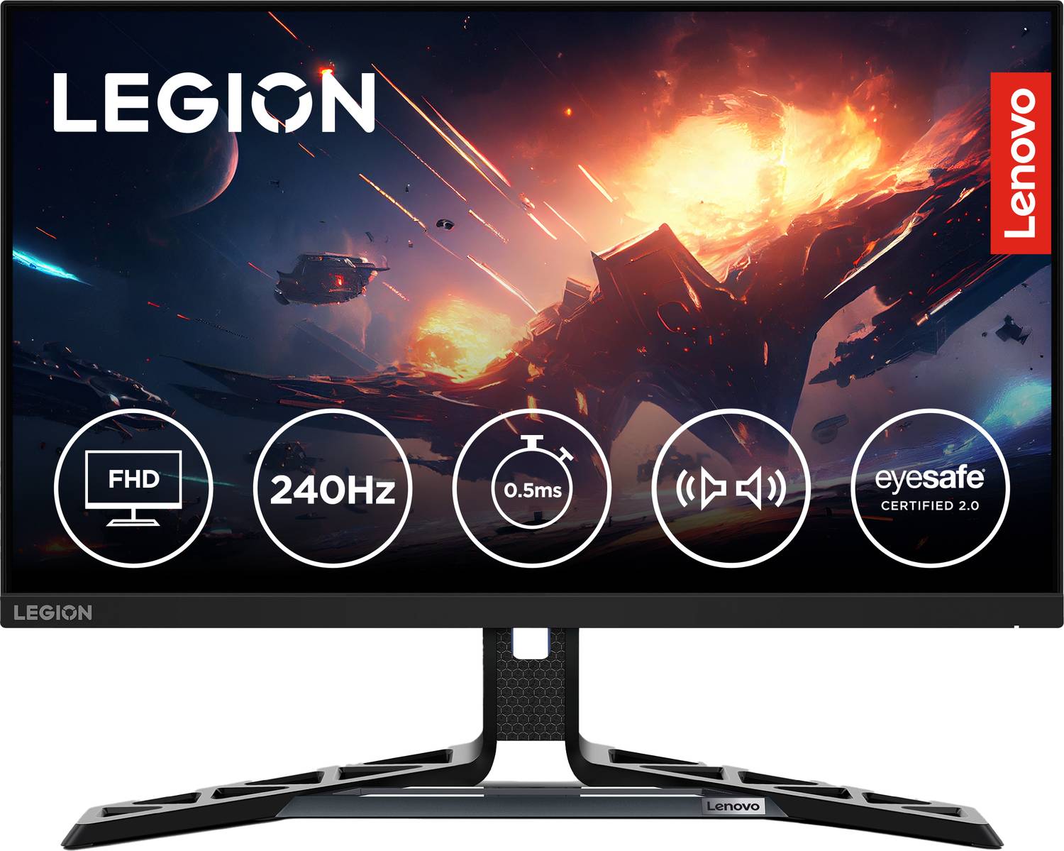 Lenovo 62.23 cm (25 inches) Full HD VA Panel 99% sRGB, 90% DCI-P3, 2x3W Inbuilt Speakers, 2xHDMI 2.1, 1xDP, Tilt/Swivel/Pivot/Height Adjustable Stand Gaming Monitor (Legion R25f-30)