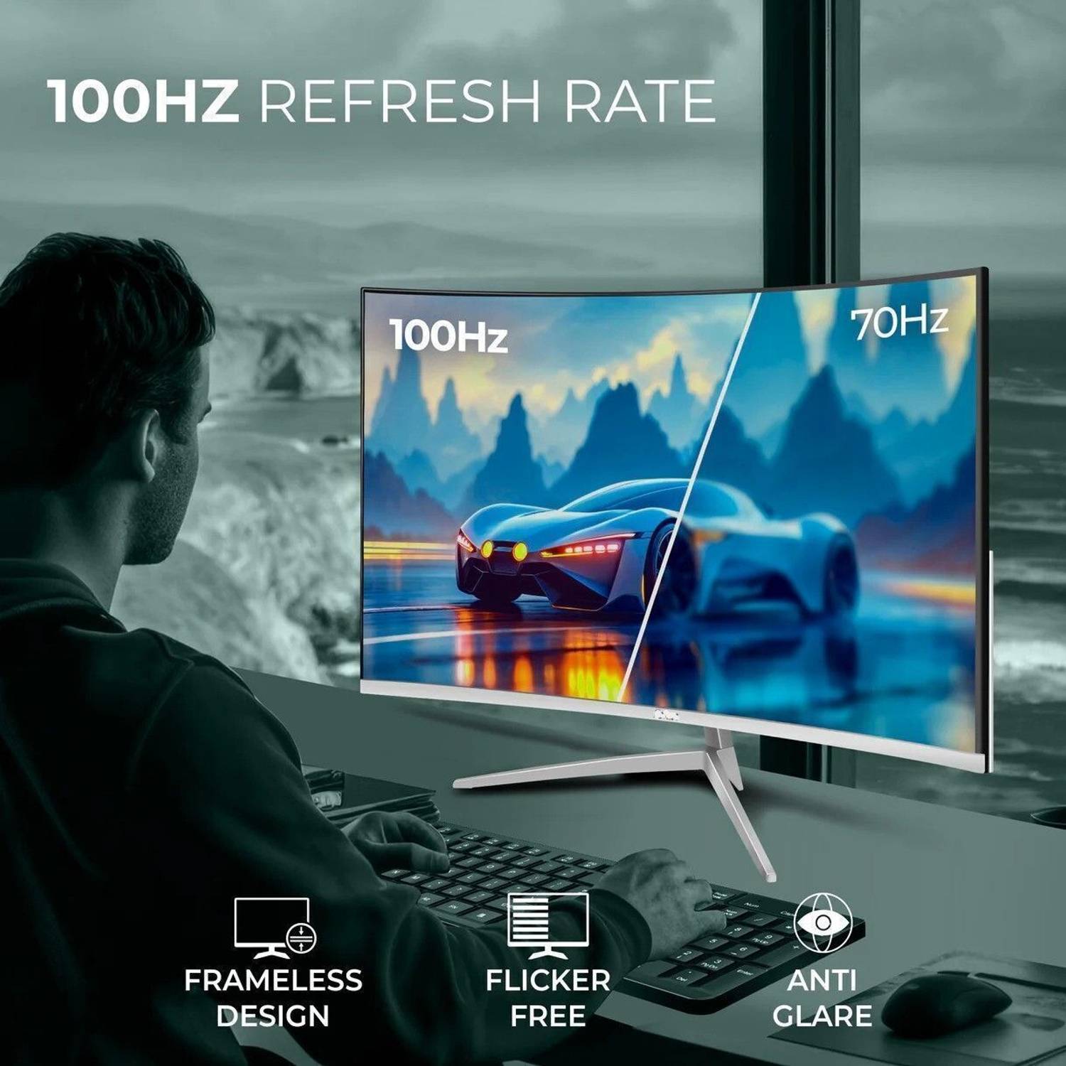 Rionix 24 inch Curved LED Gaming Monitor - Image 2