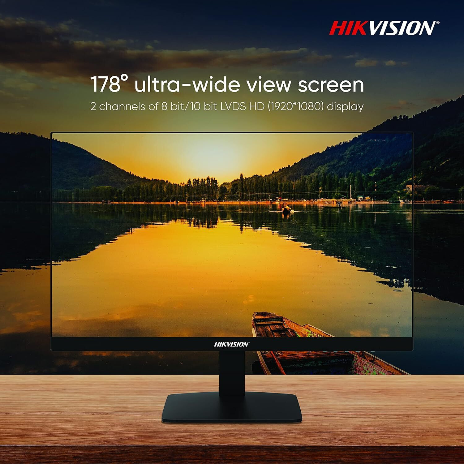 Image of HIKVISION 54.61 cm (22 Inch) Full HD LED Backlit VA Panel Slim Bezel Design Monitor (DS-D5022QE-D)