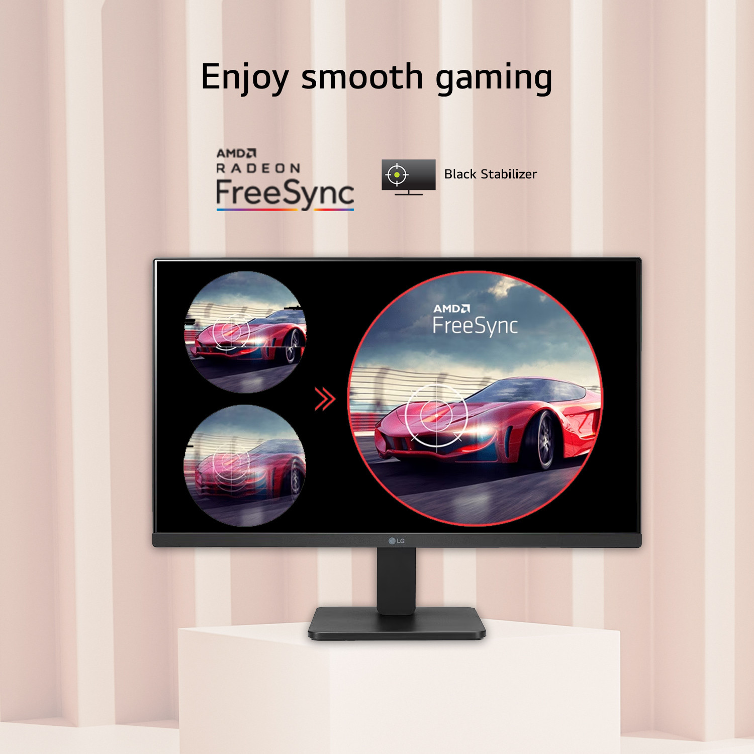 Image of LG 60.45 cm (24 inch) Full HD IPS Panel with 3-Side Borderless Display,Tilt-able Stand, Black Stabilizer, OnScreen Control, Ergo Design Monitor (24MR400-BA.CTRRMV)