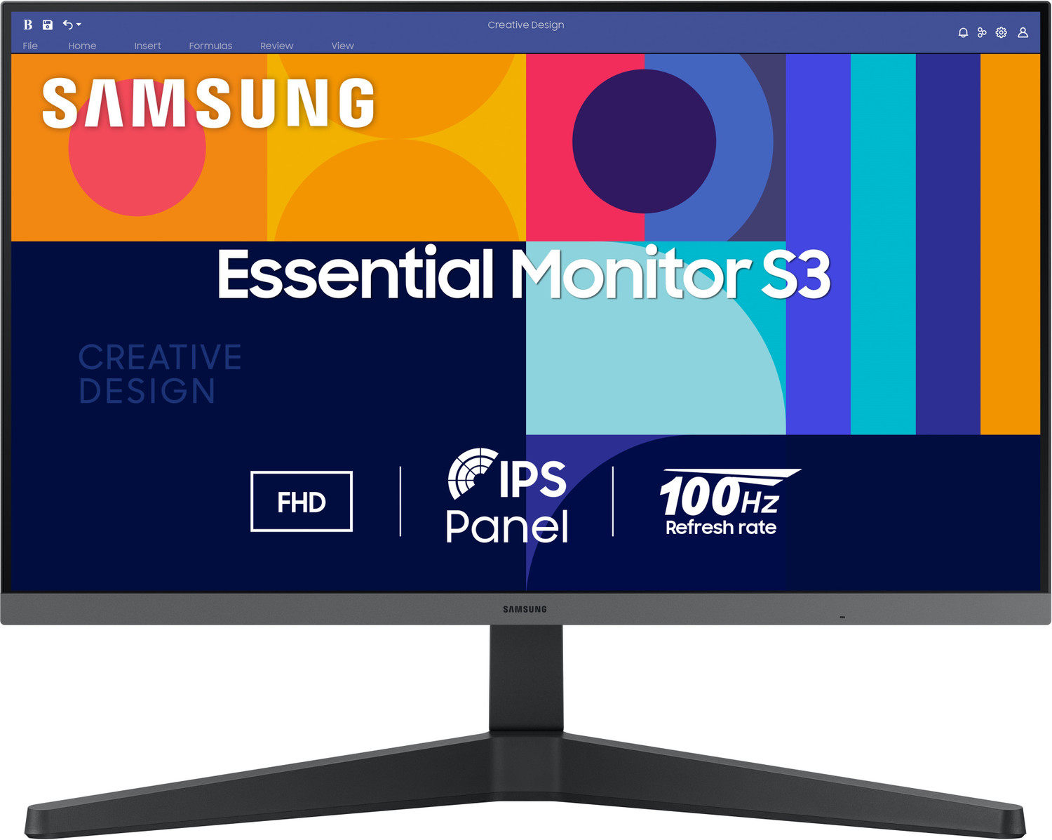 Image of Samsung 60.96 cm (24 inch) Full HD IPS Panel Flicker-Free, HDMI, Display Port, Bezel-less Design Flat Monitor (LS24C330GAWXXL)