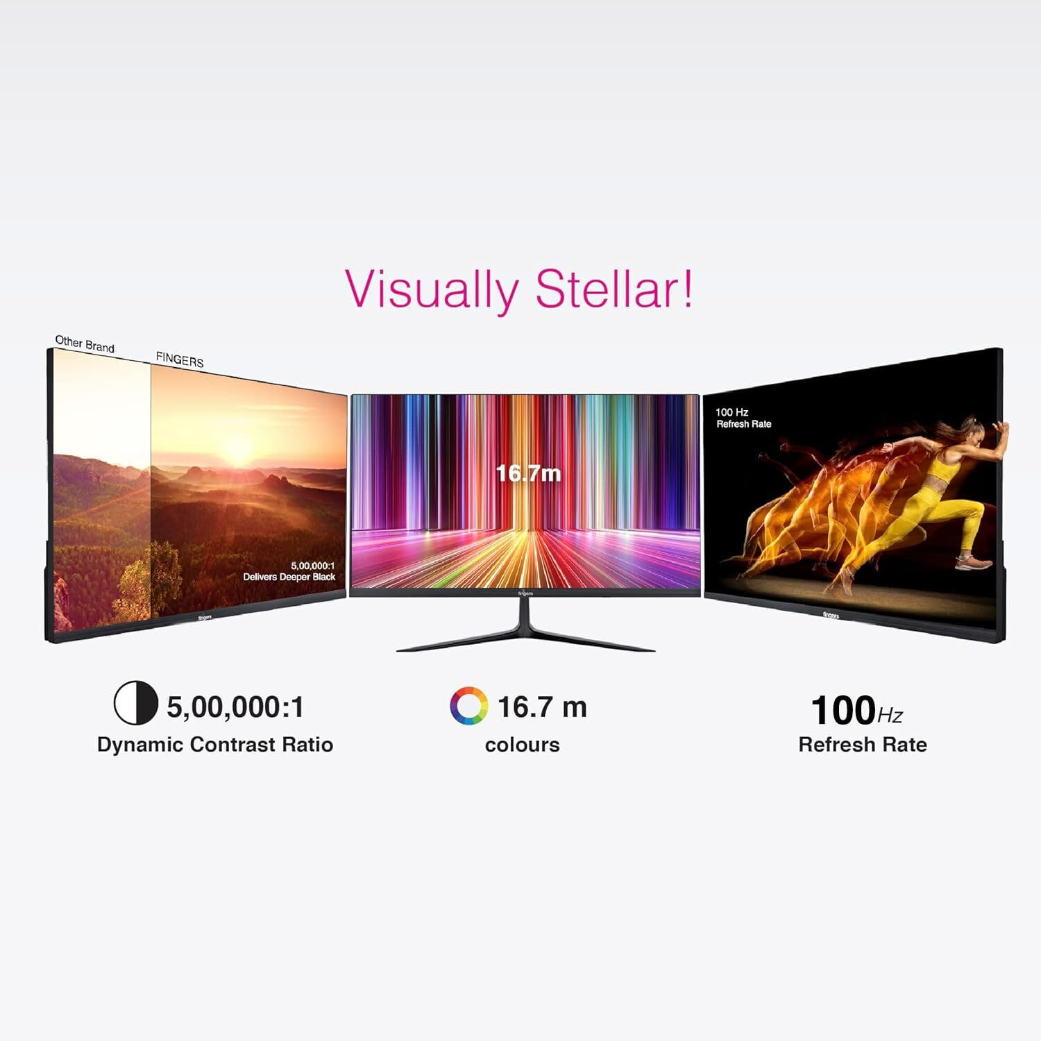 Image of naik 54.48 cm (22 inch) Full HD OLED Panel Monitor (FINGERS SATIN 2150)