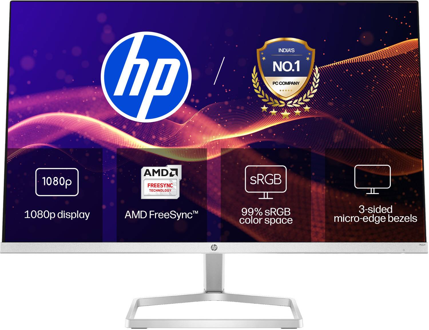 HP M Series 21.5 inch Full HD LED Backlit IPS Panel Monitor (M22f)