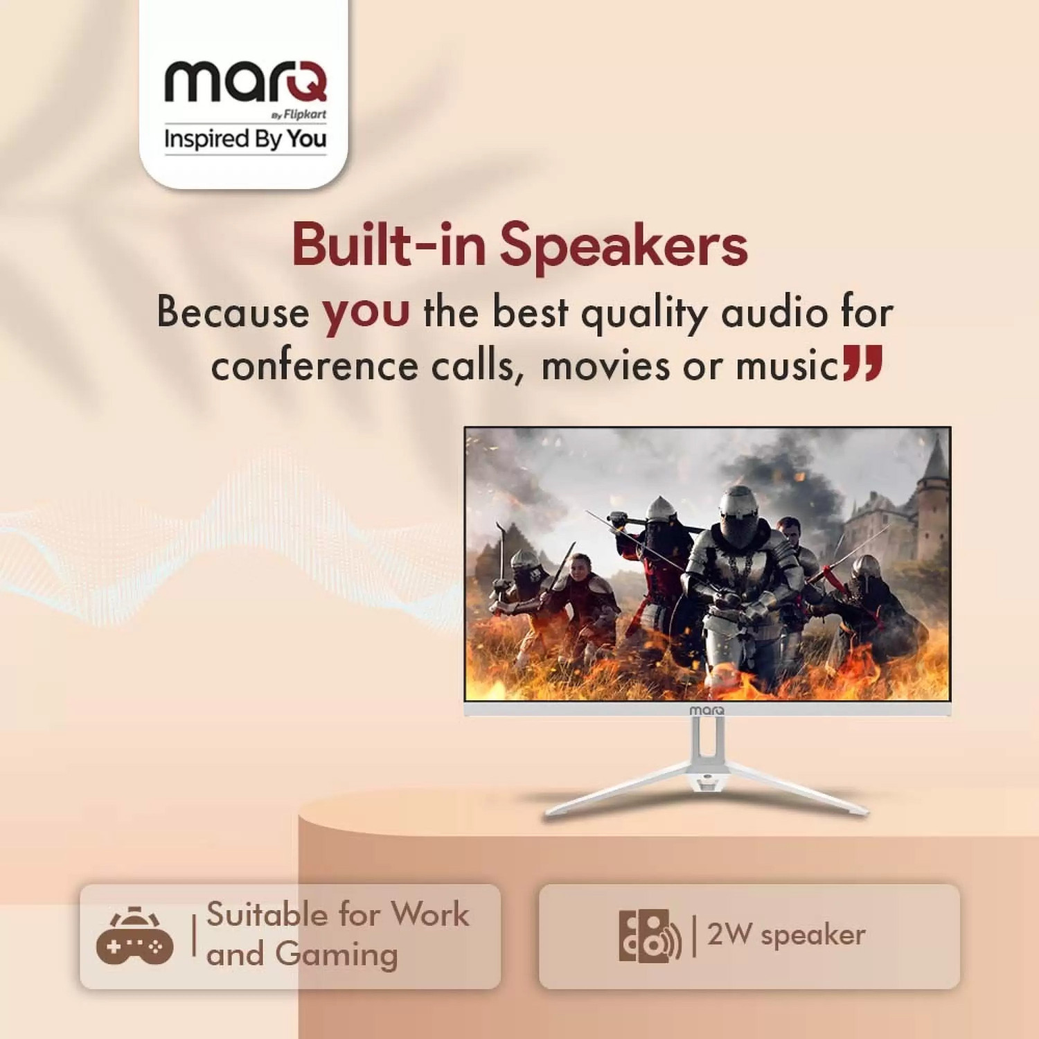 Image of MarQ by Flipkart 55.88 cm (22 inch) Full HD LED Backlit VA Panel Inbuilt Speakers Monitor (22FHDMEQNNXO)