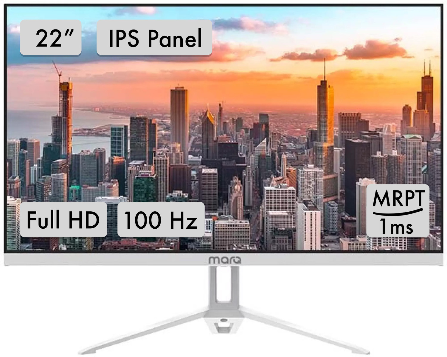 Image of MarQ by Flipkart 54.5 cm (22 inch) Full HD IPS Panel Inbuilt Speakers Monitor (22FHDMEQNNXO)