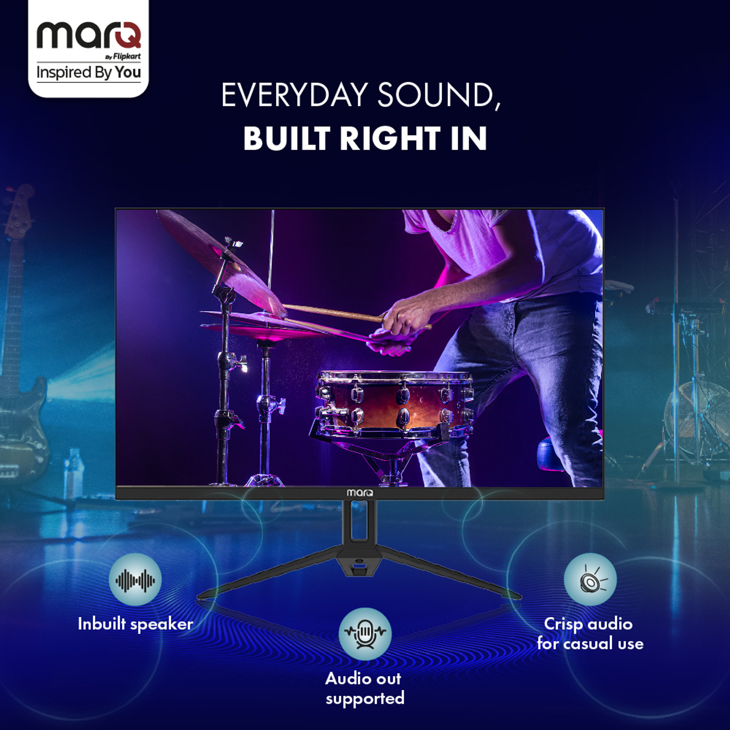 Image of MarQ by Flipkart 68.58 cm (27 inch) Quad HD LED Backlit IPS Panel Monitor (27QHDMIQNN53P)